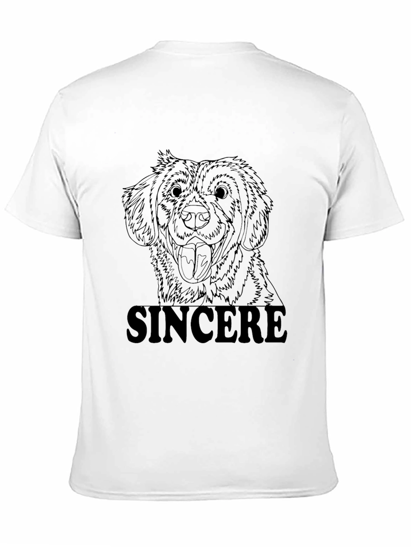 Sincere Dog Graphic Tee - Unisex Black T-Shirt