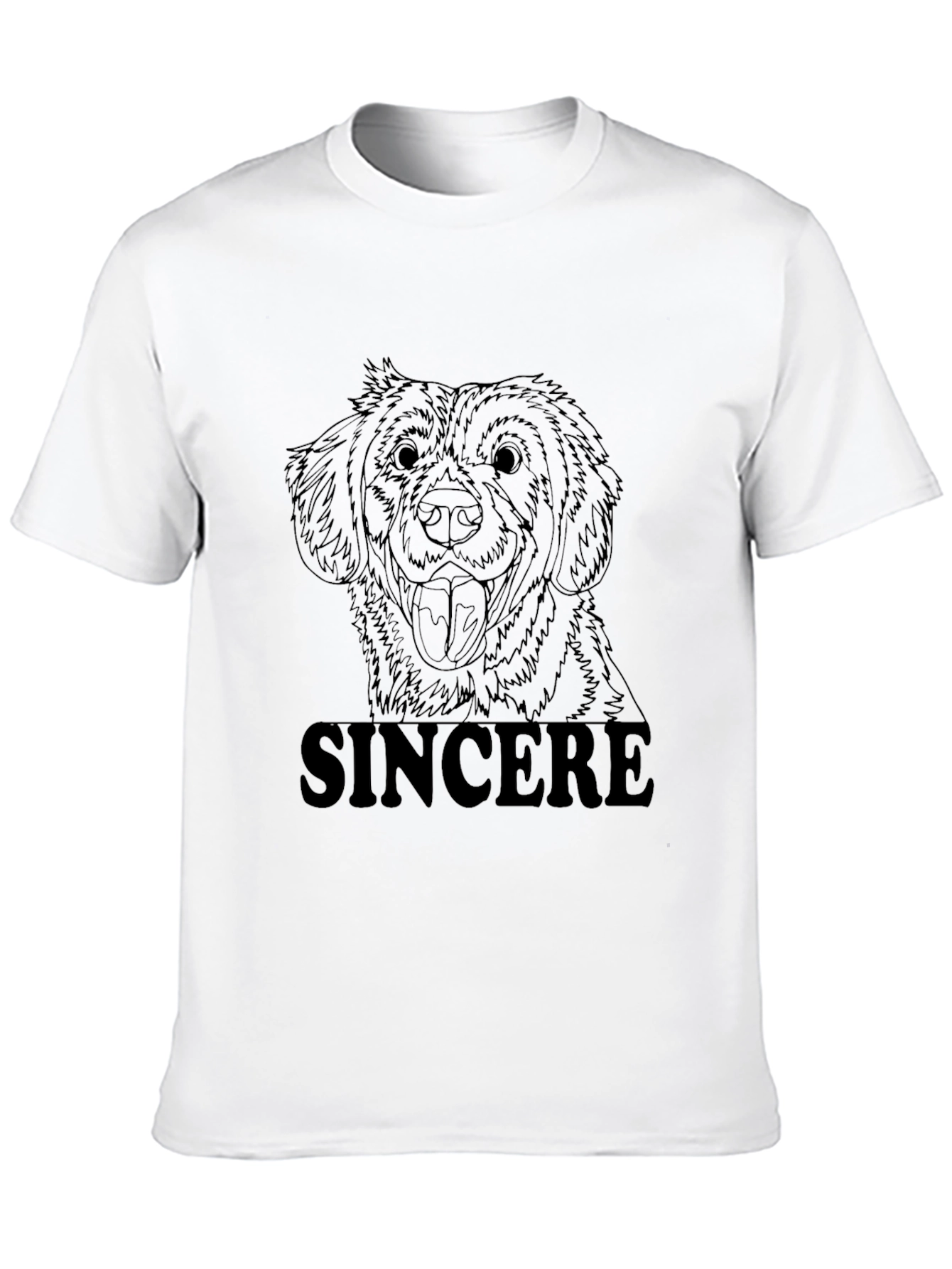 Sincere Dog Graphic Tee - Unisex Black T-Shirt