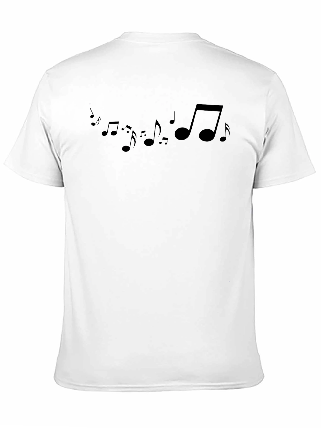 Musical Notes Graphic Black T-Shirt