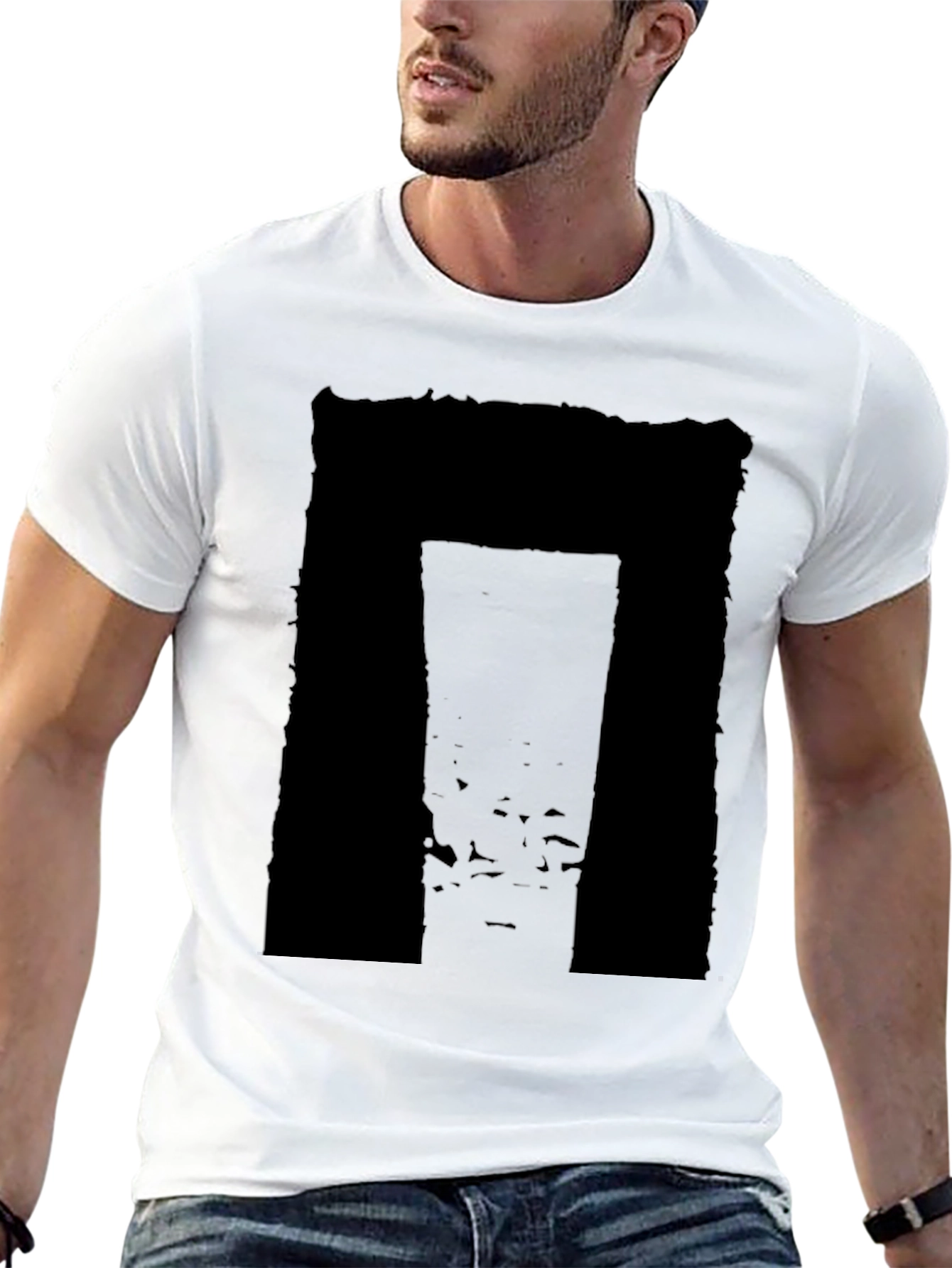Abstract Black Graphic Tee - Modern Style