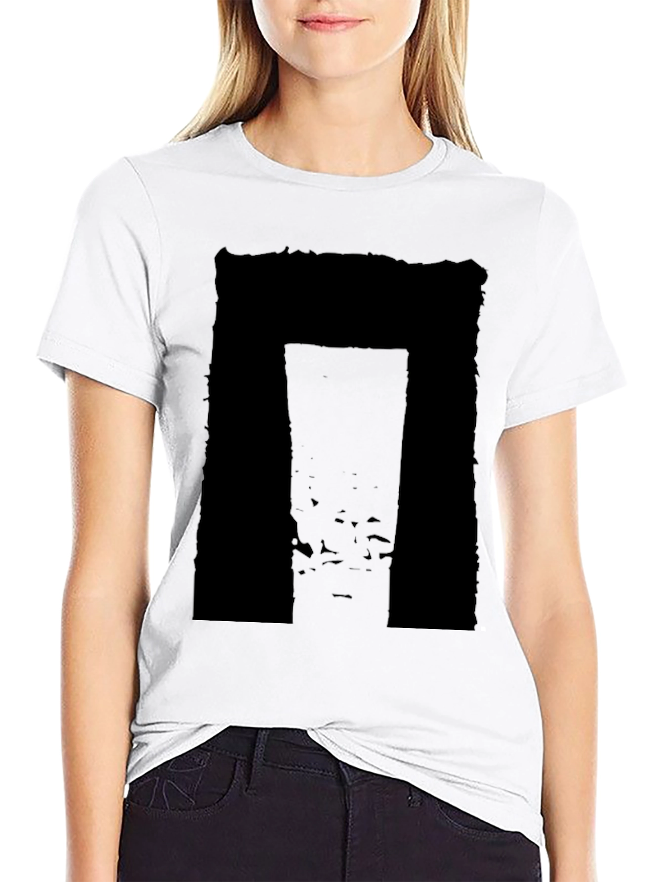 Abstract Black Graphic Tee - Modern Style