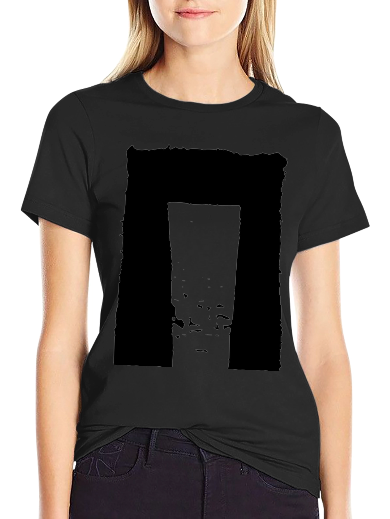 Abstract Black Graphic Tee - Modern Style