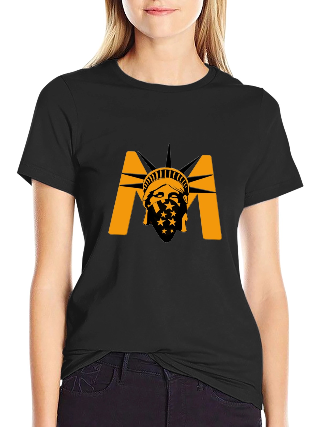 Liberty M Graphic T-Shirt - Black