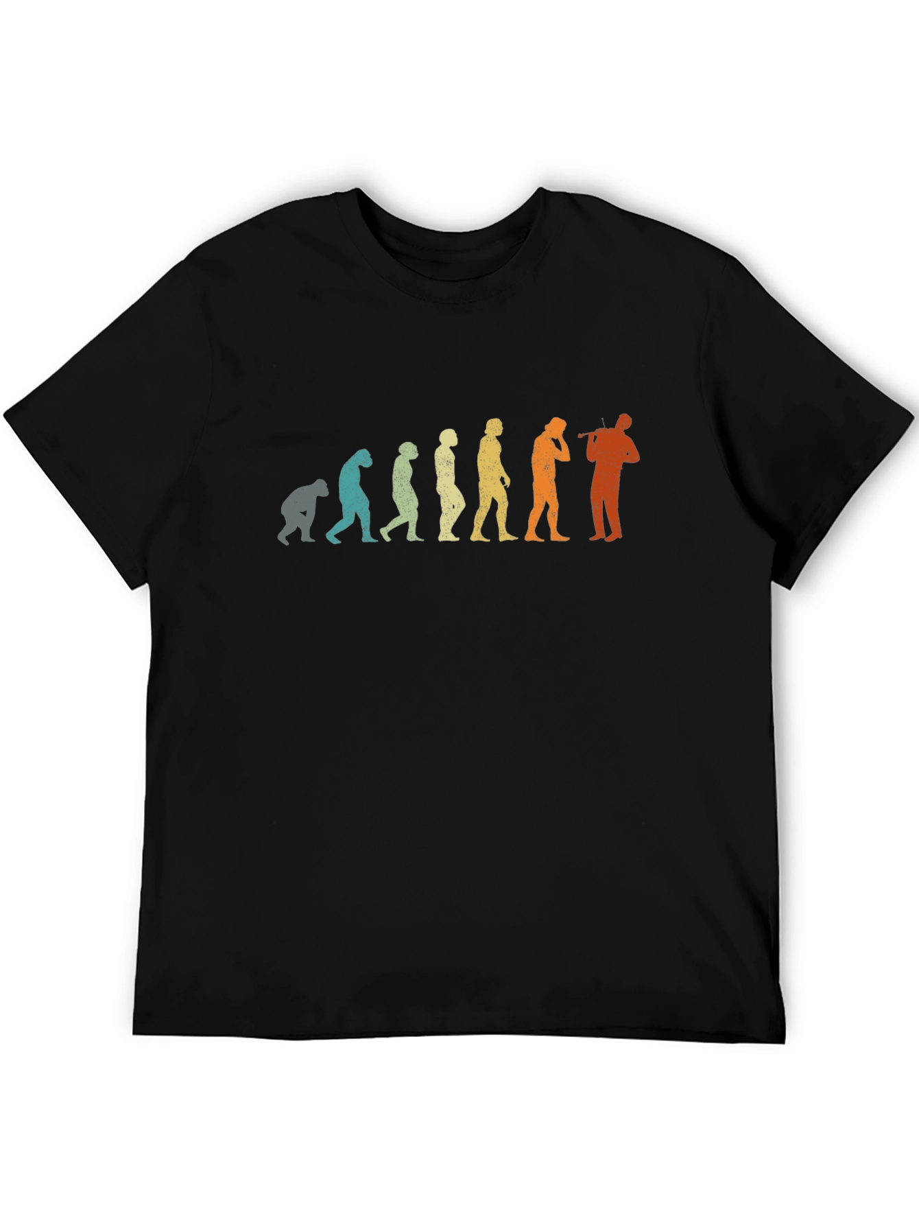 Evolution of Music Flute Player T-Shirt