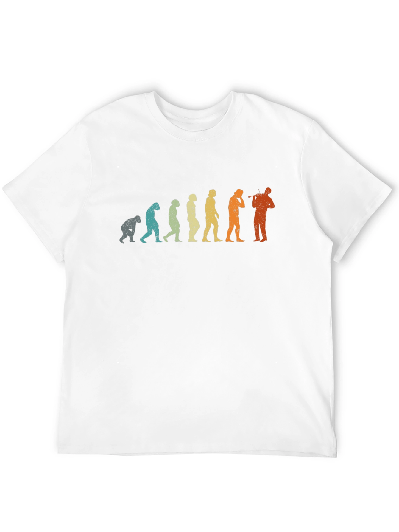 Evolution of Music Flute Player T-Shirt