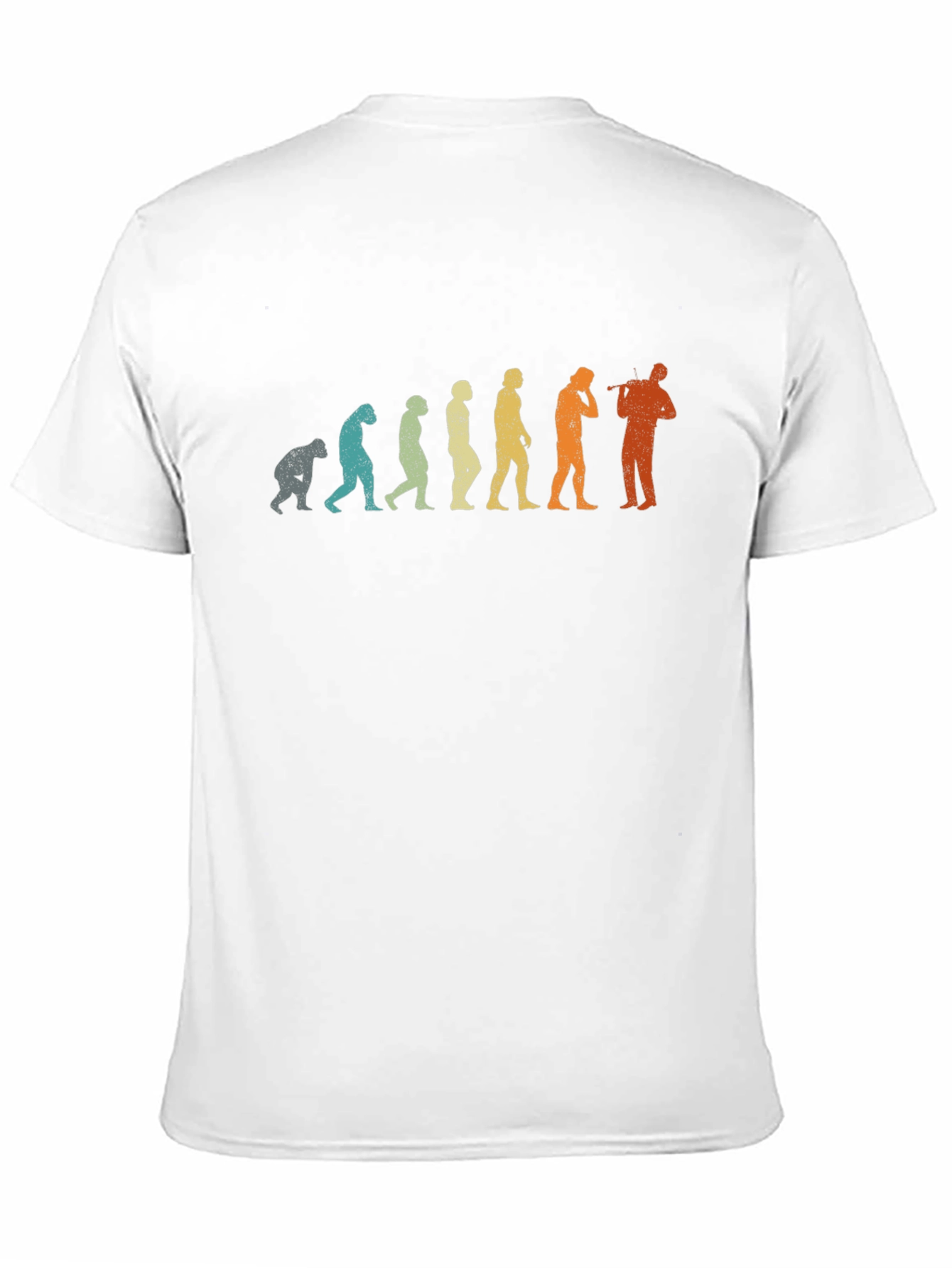 Evolution of Music Flute Player T-Shirt