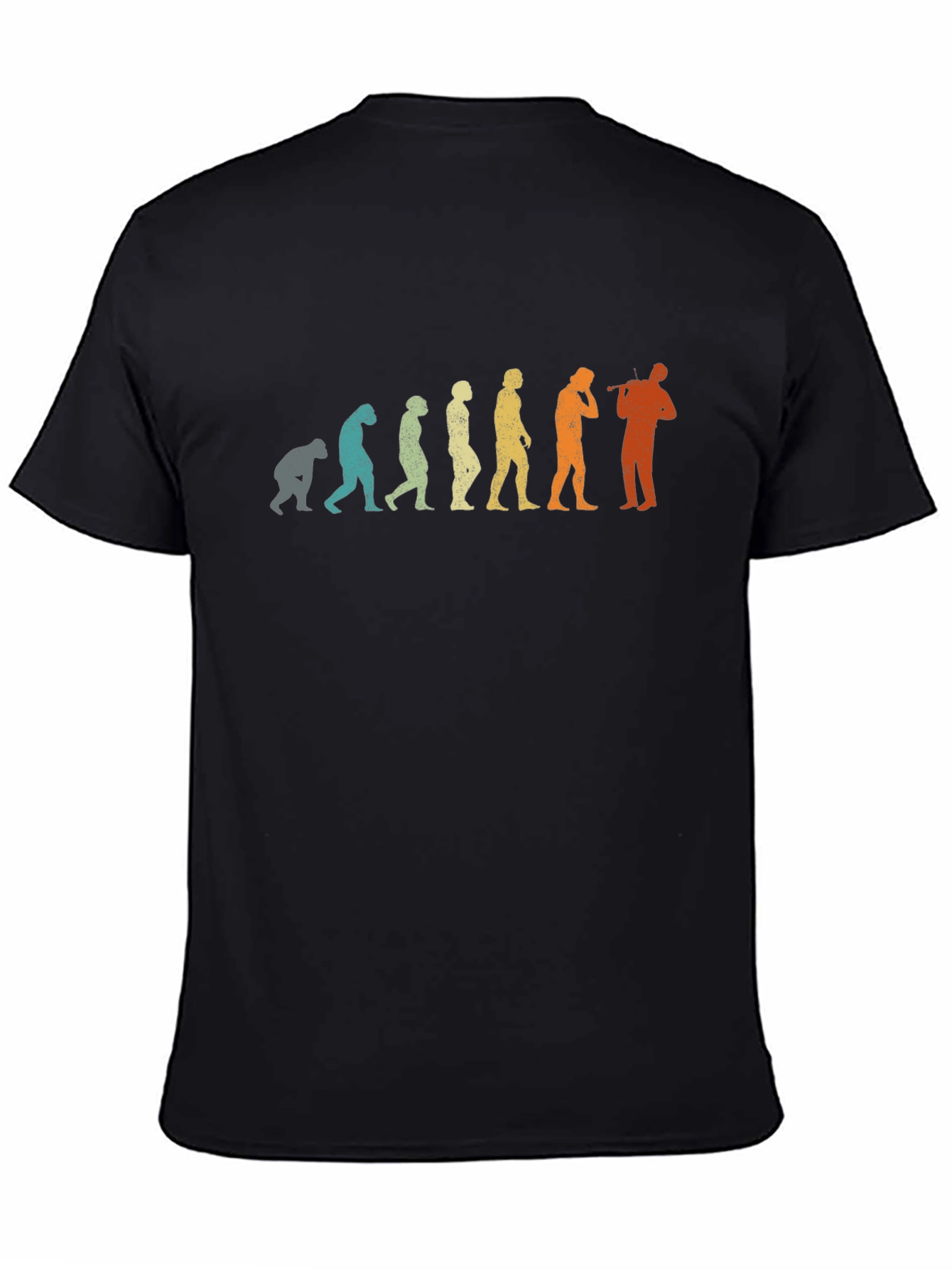 Evolution of Music Flute Player T-Shirt