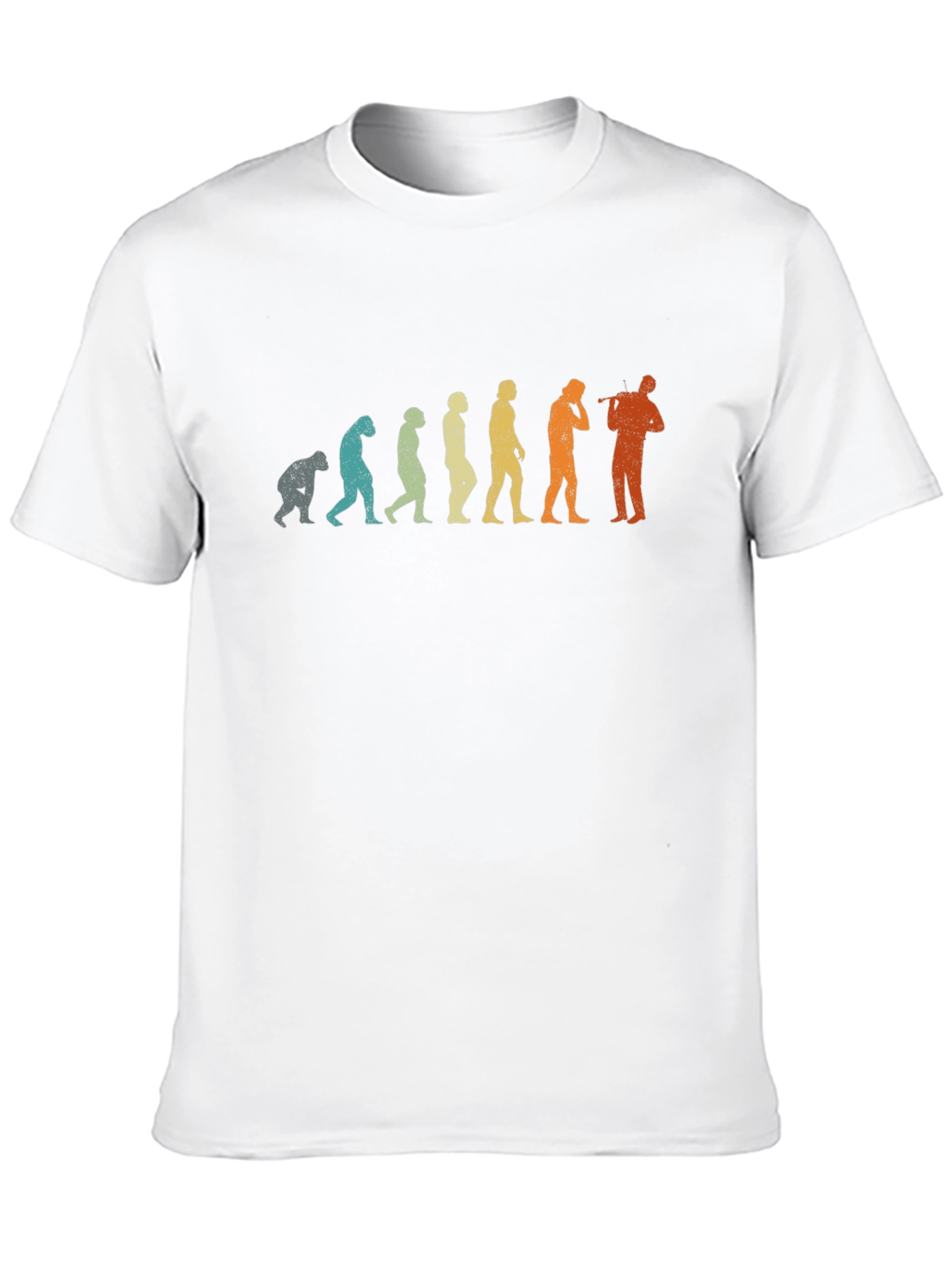 Evolution of Music Flute Player T-Shirt