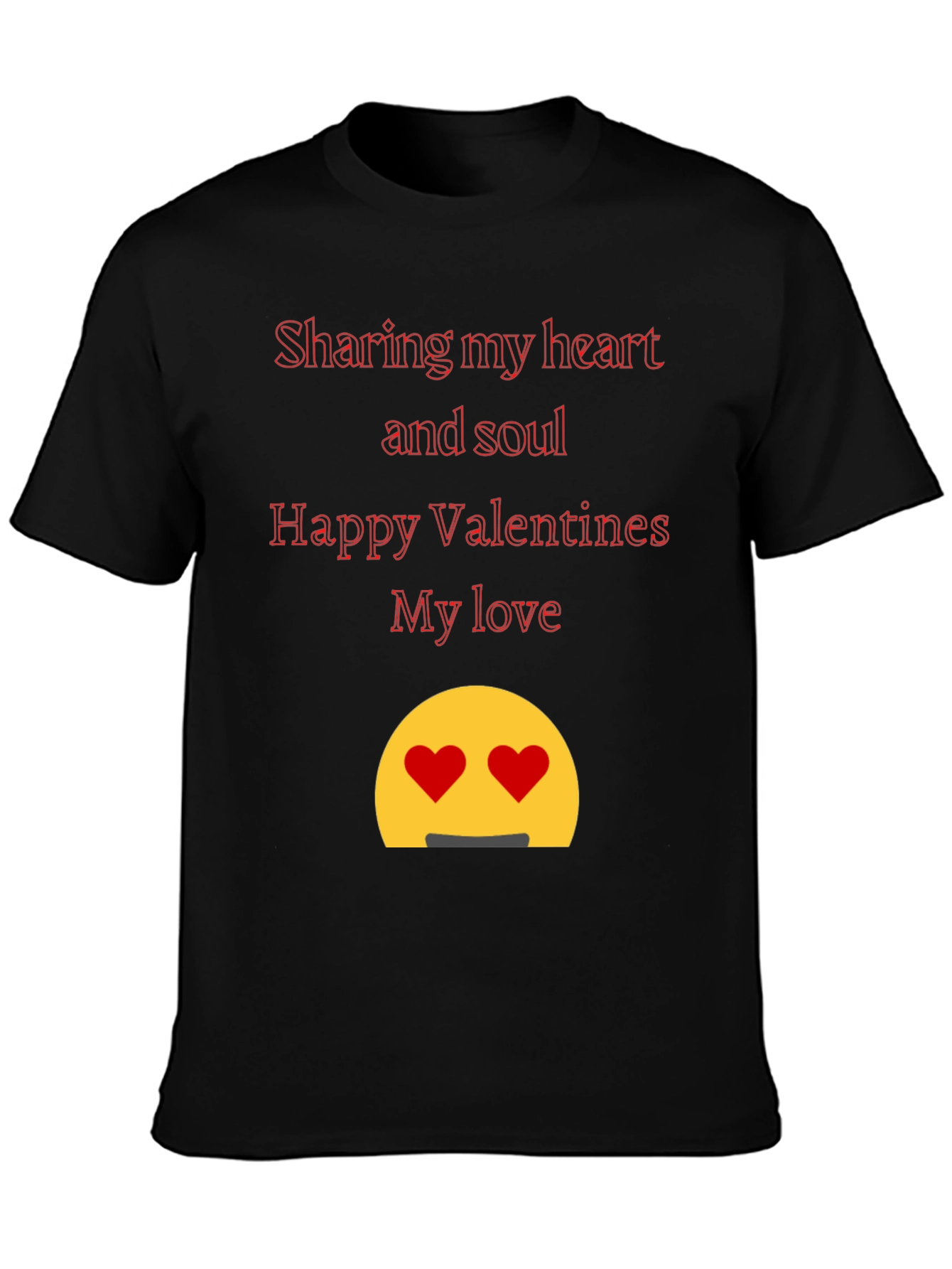 Valentines Day Heart & Soul Black T-Shirt