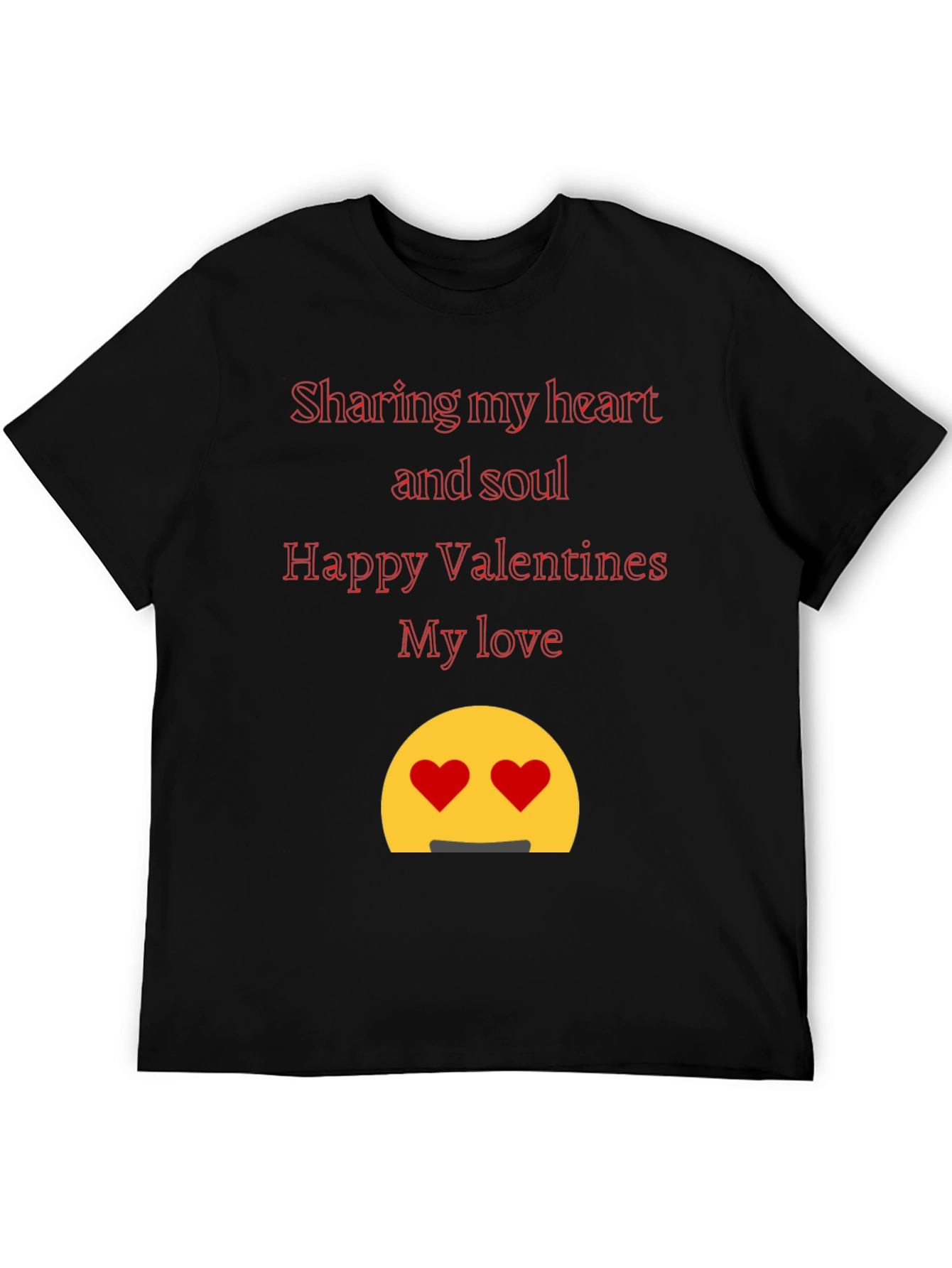 Valentines Day Heart & Soul Black T-Shirt