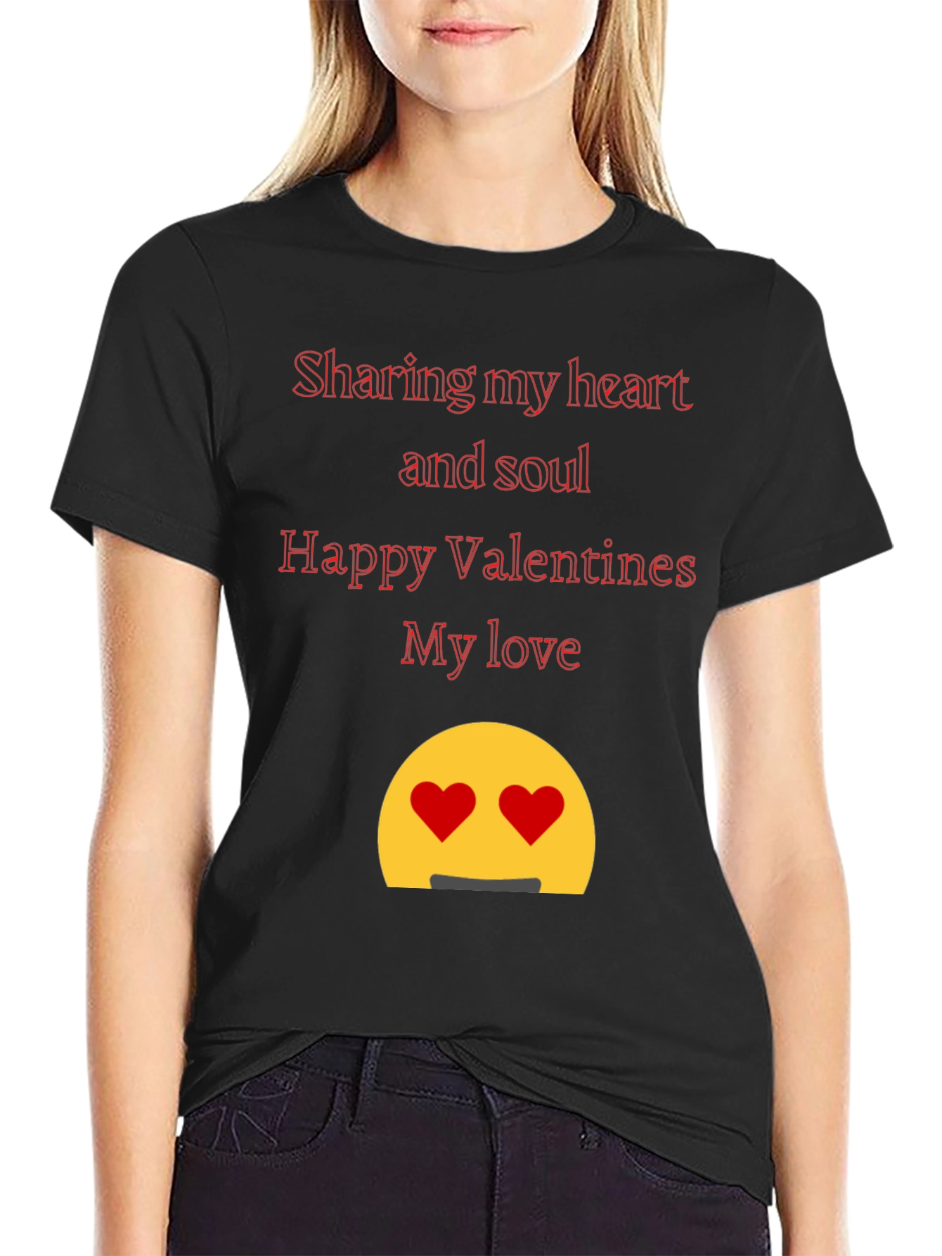 Valentines Day Heart & Soul Black T-Shirt
