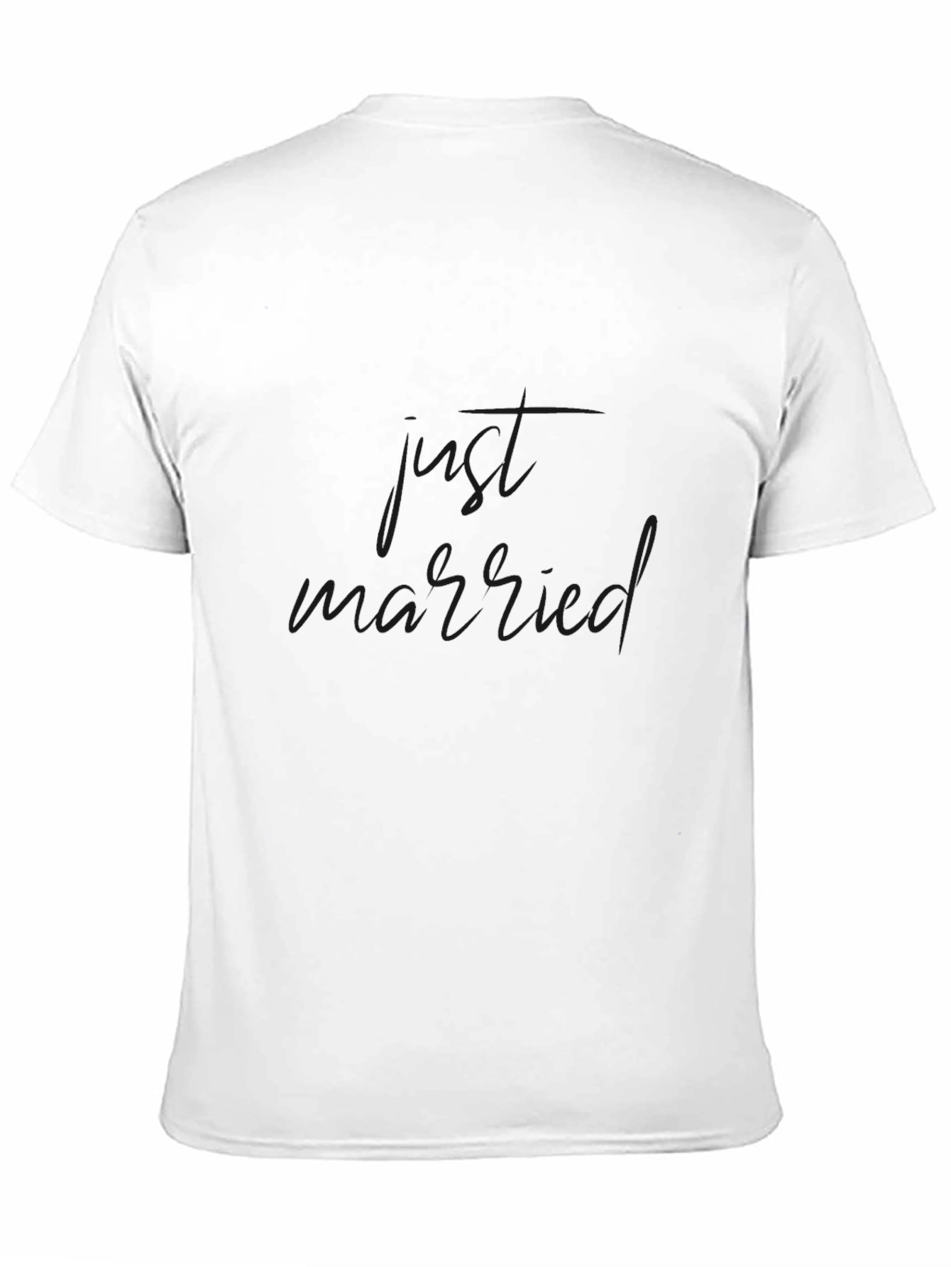 Just Married Black Crew Neck T-Shirt