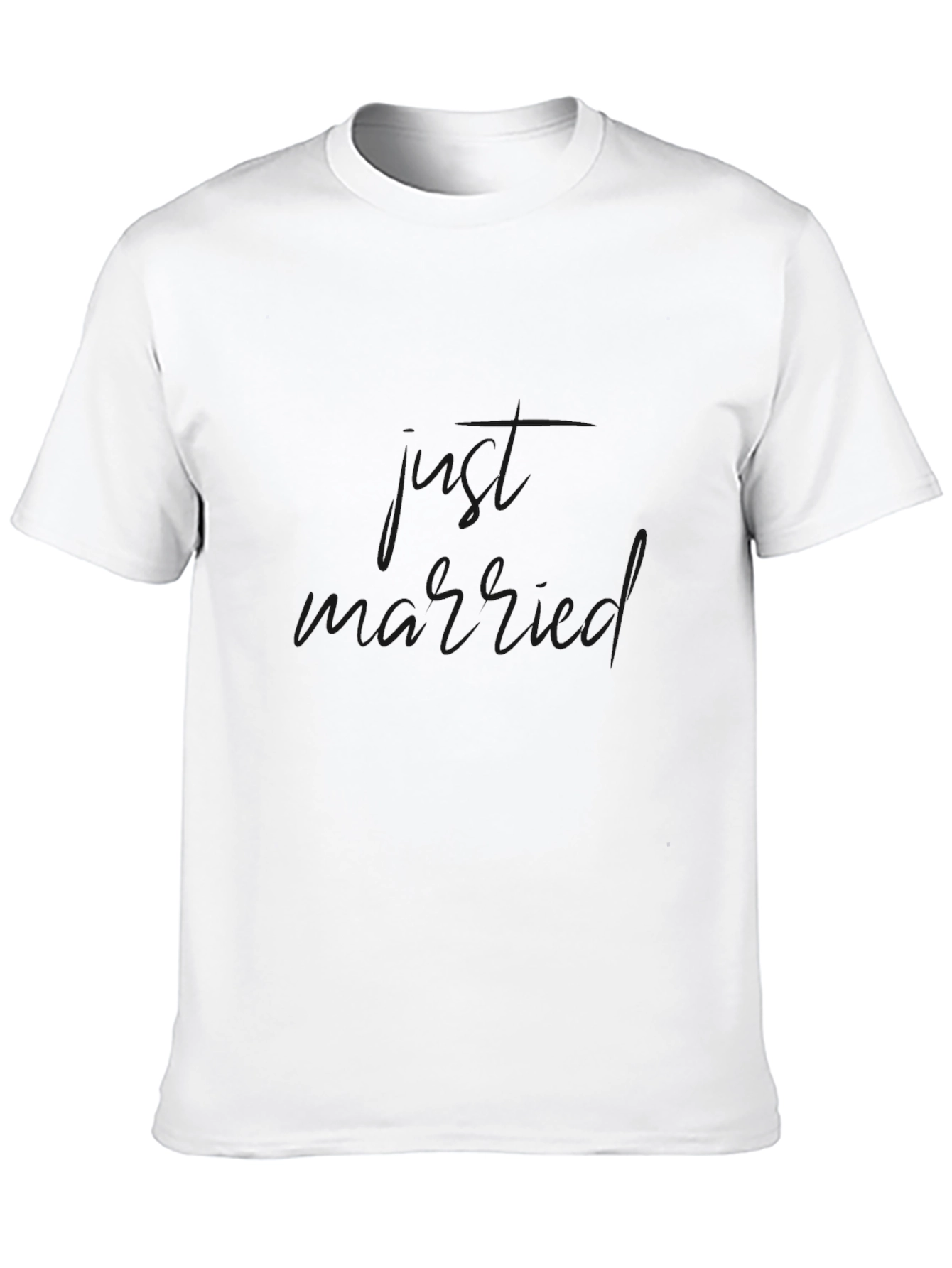 Just Married Black Crew Neck T-Shirt