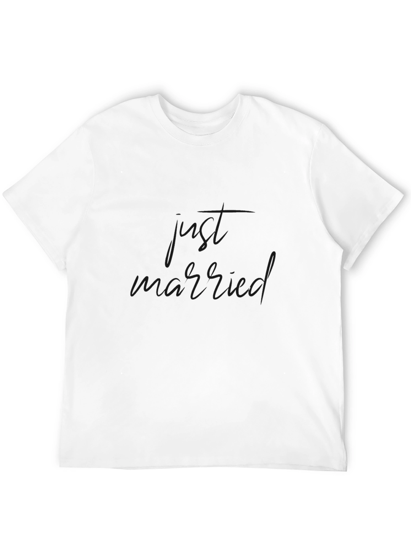 Just Married Black Crew Neck T-Shirt
