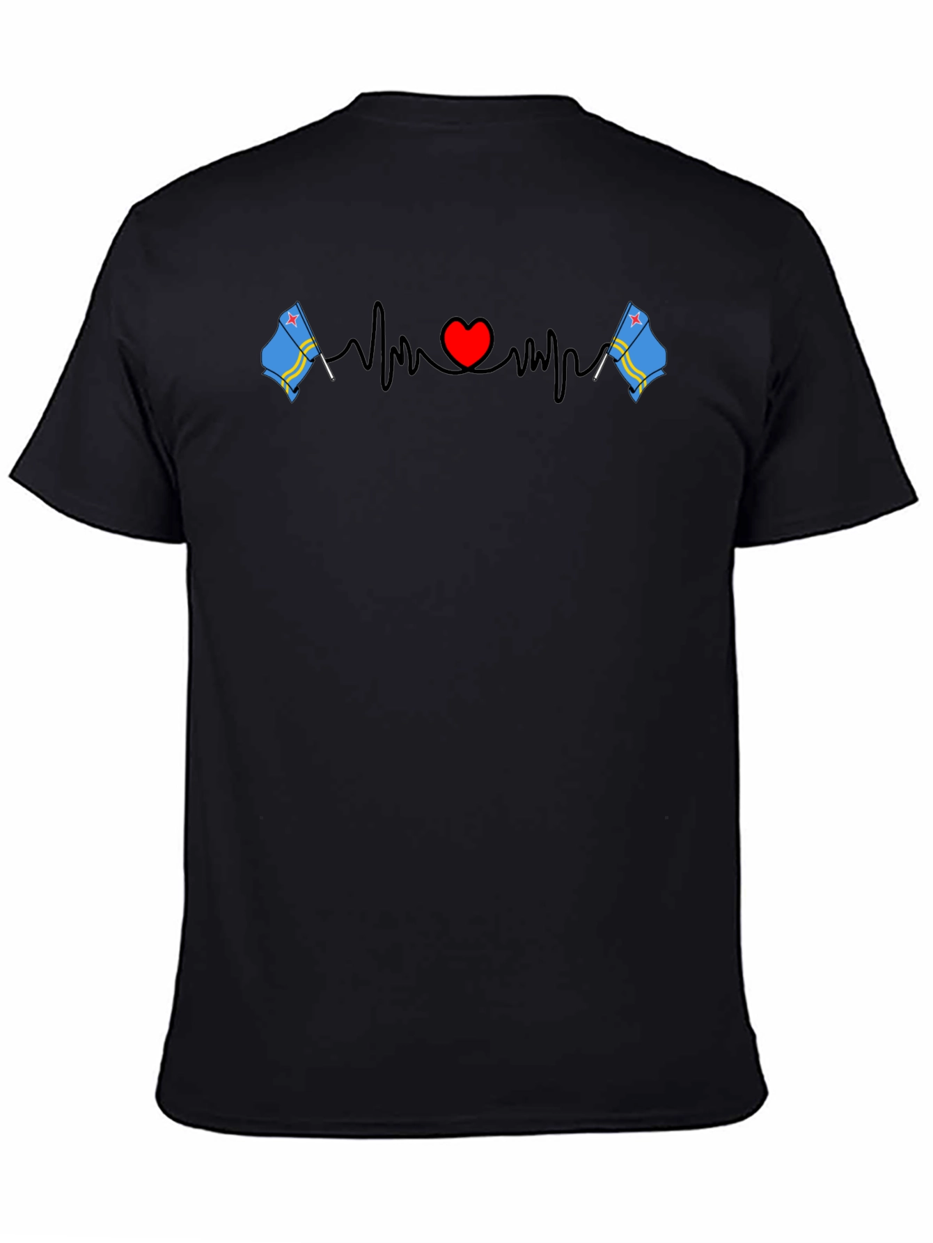Aruba Flag Heartbeat T-Shirt