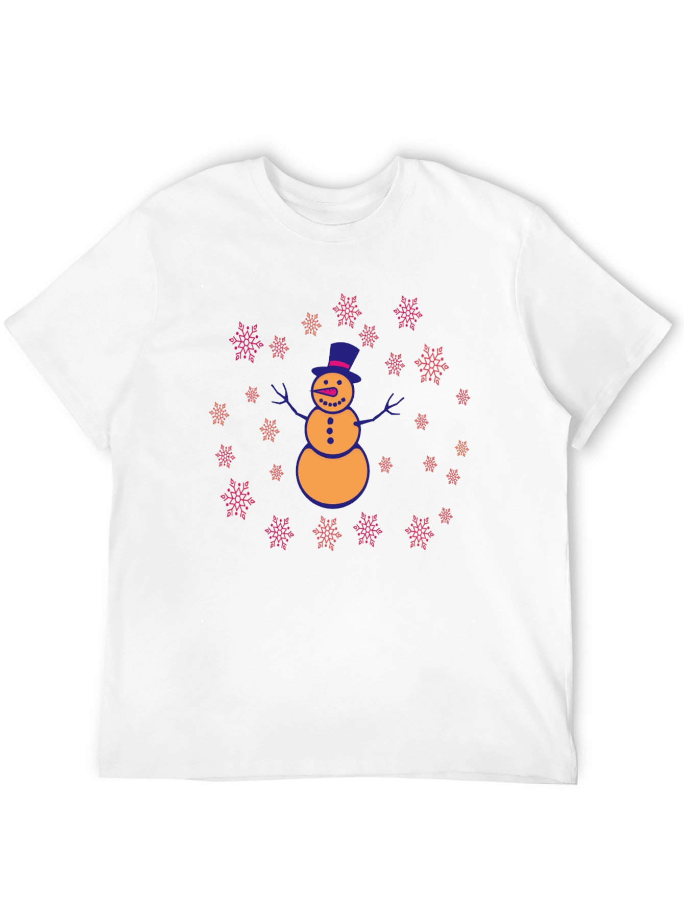 Festive Snowman Graphic T-Shirt