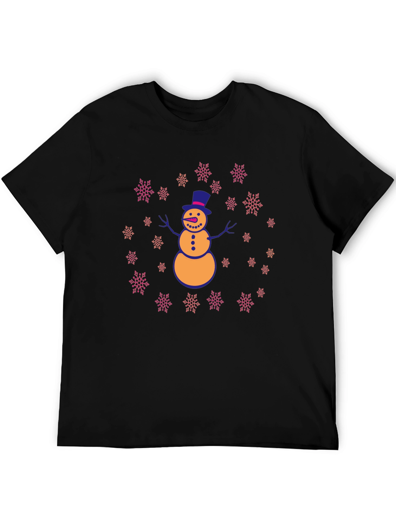 Festive Snowman Graphic T-Shirt