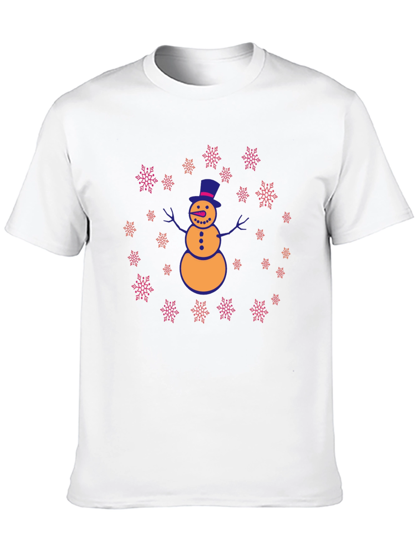 Festive Snowman Graphic T-Shirt