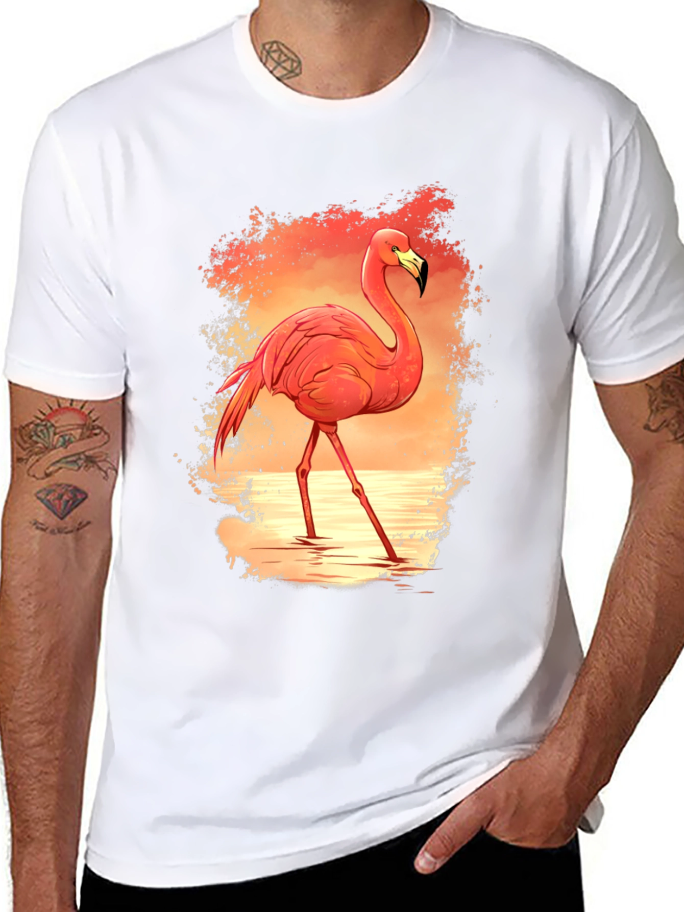 Flamingo Graphic Tee - Tropical Vibe