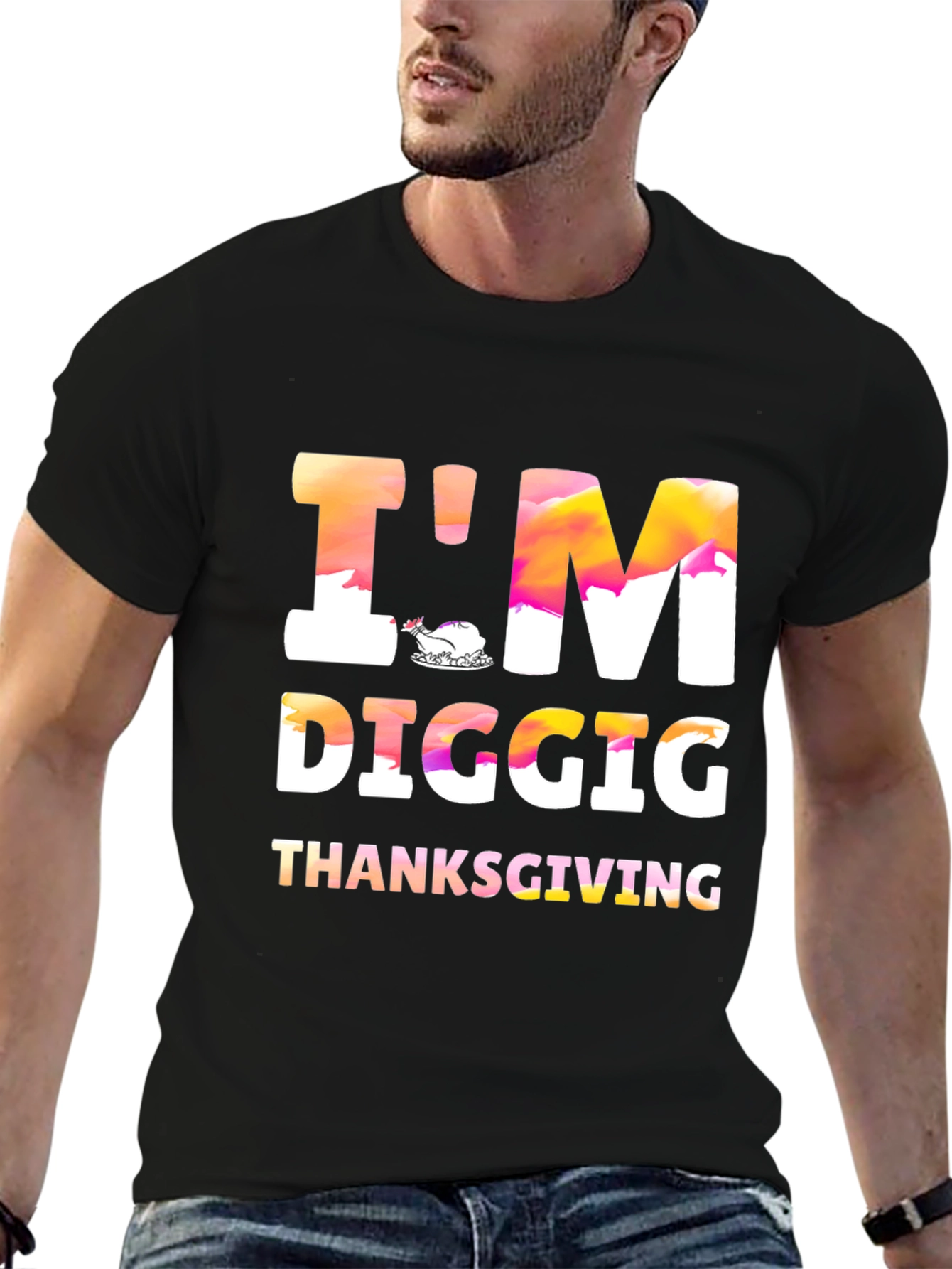 Im Digging Thanksgiving Black Tee