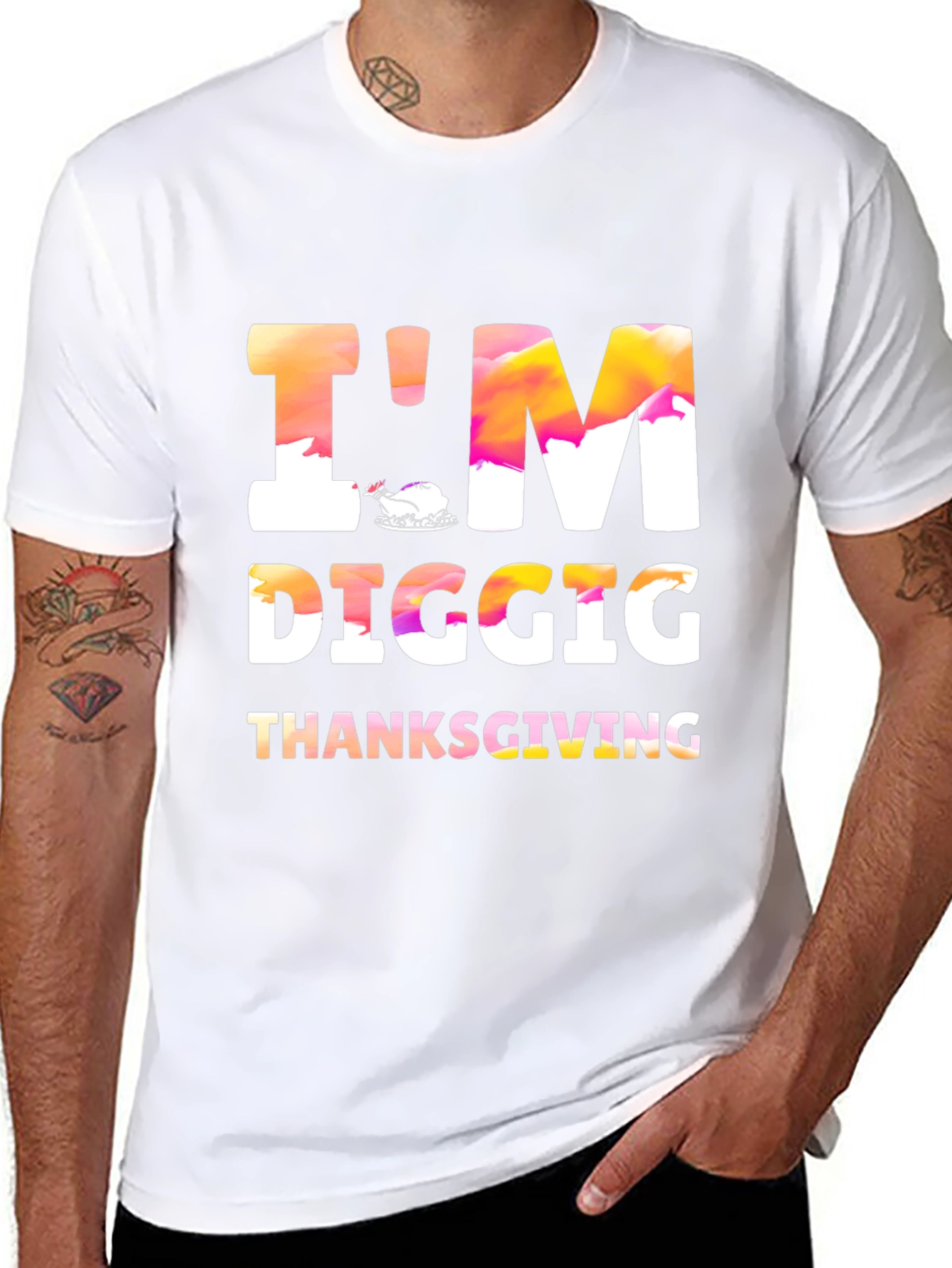 Im Digging Thanksgiving Black Tee