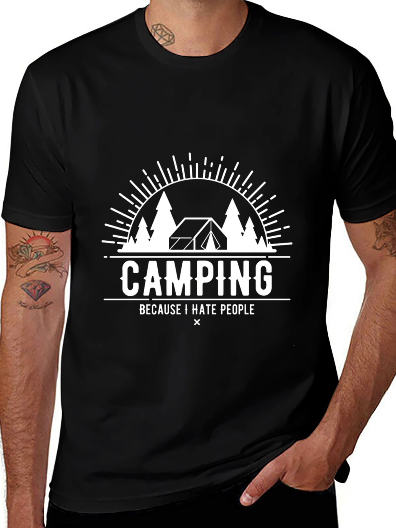 Camping Because I Hate People T-Shirt