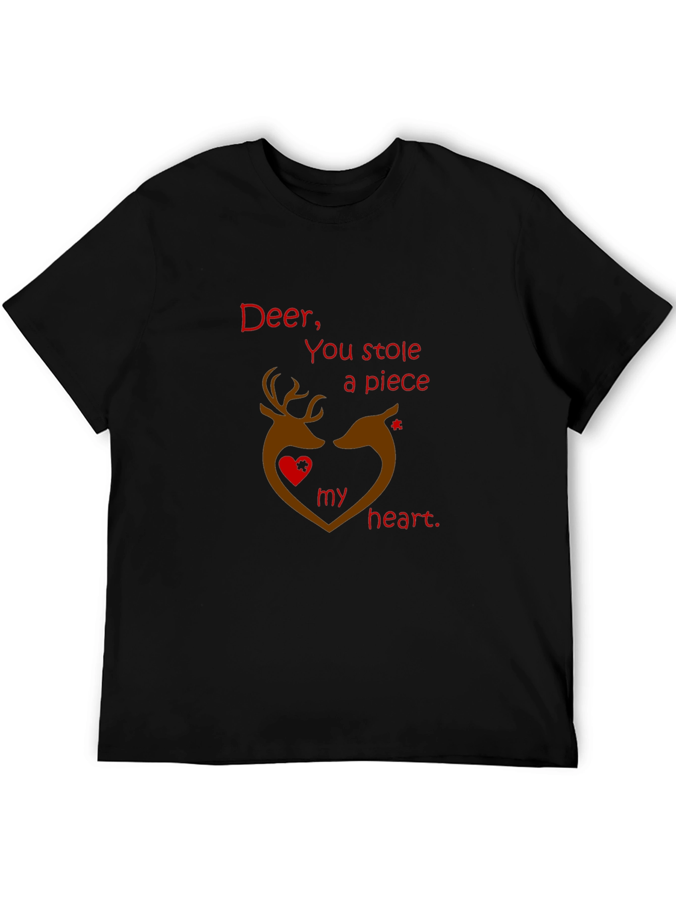 Deer Heart T-Shirt - Romantic Graphic Tee