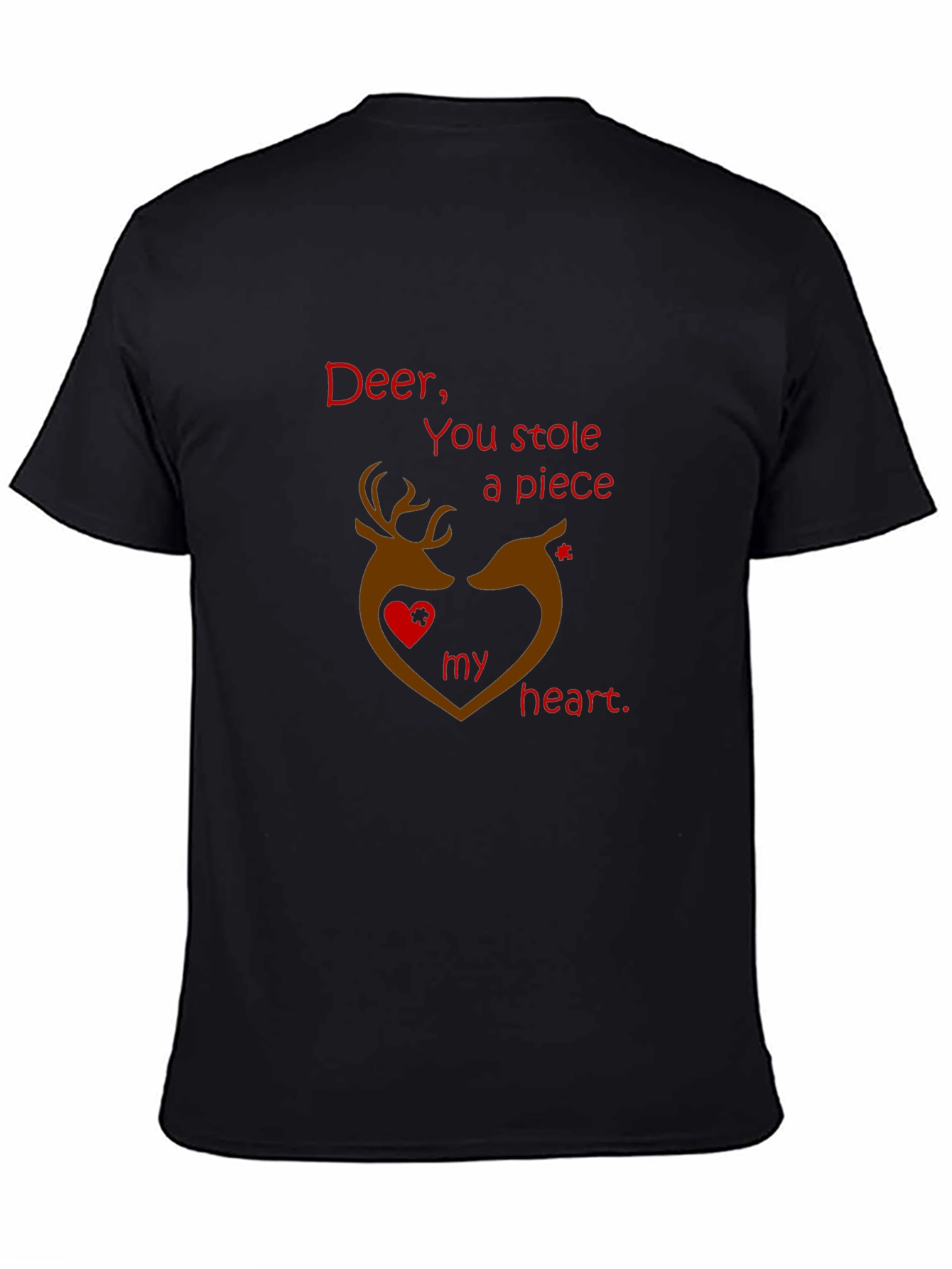Deer Heart T-Shirt - Romantic Graphic Tee