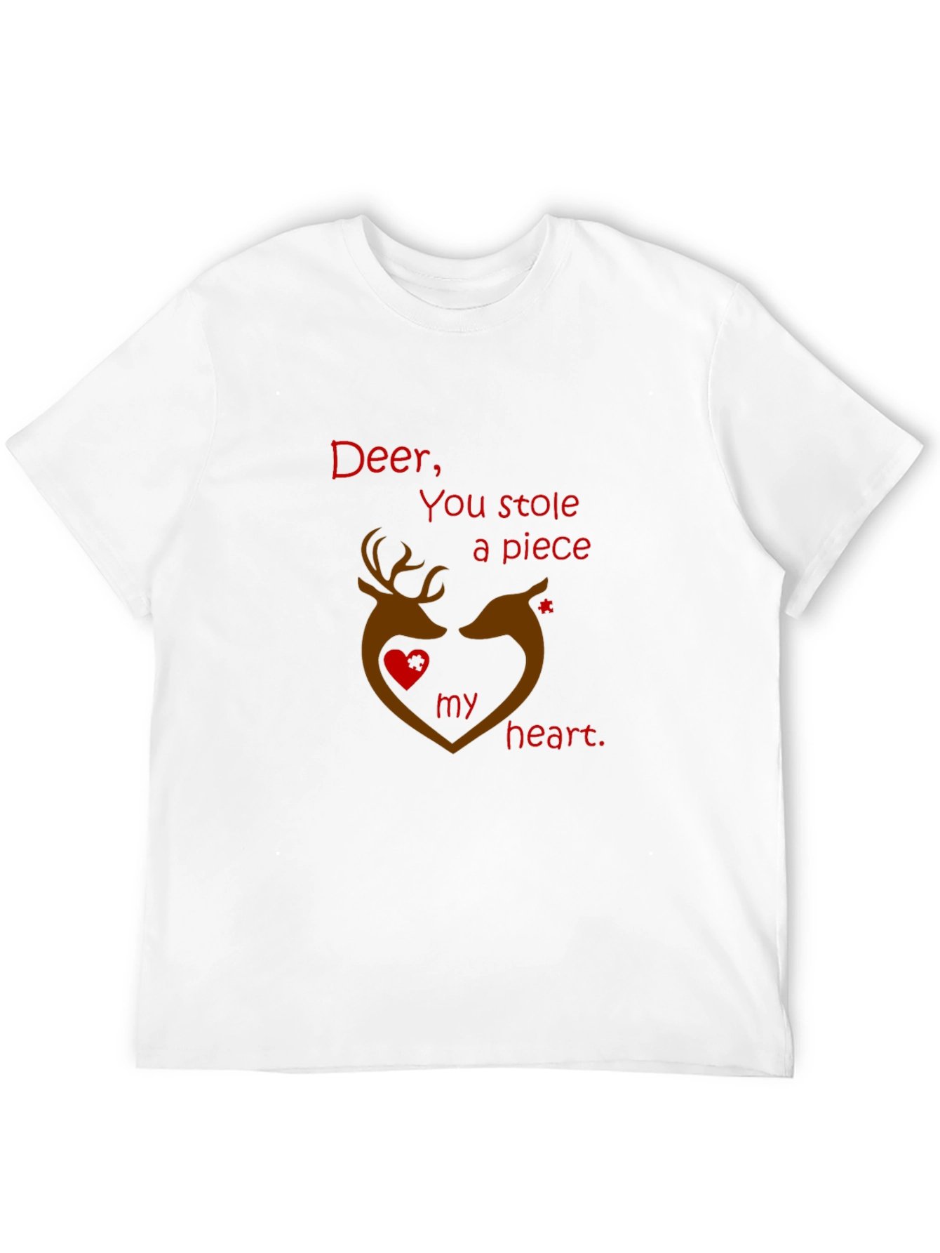 Deer Heart T-Shirt - Romantic Graphic Tee