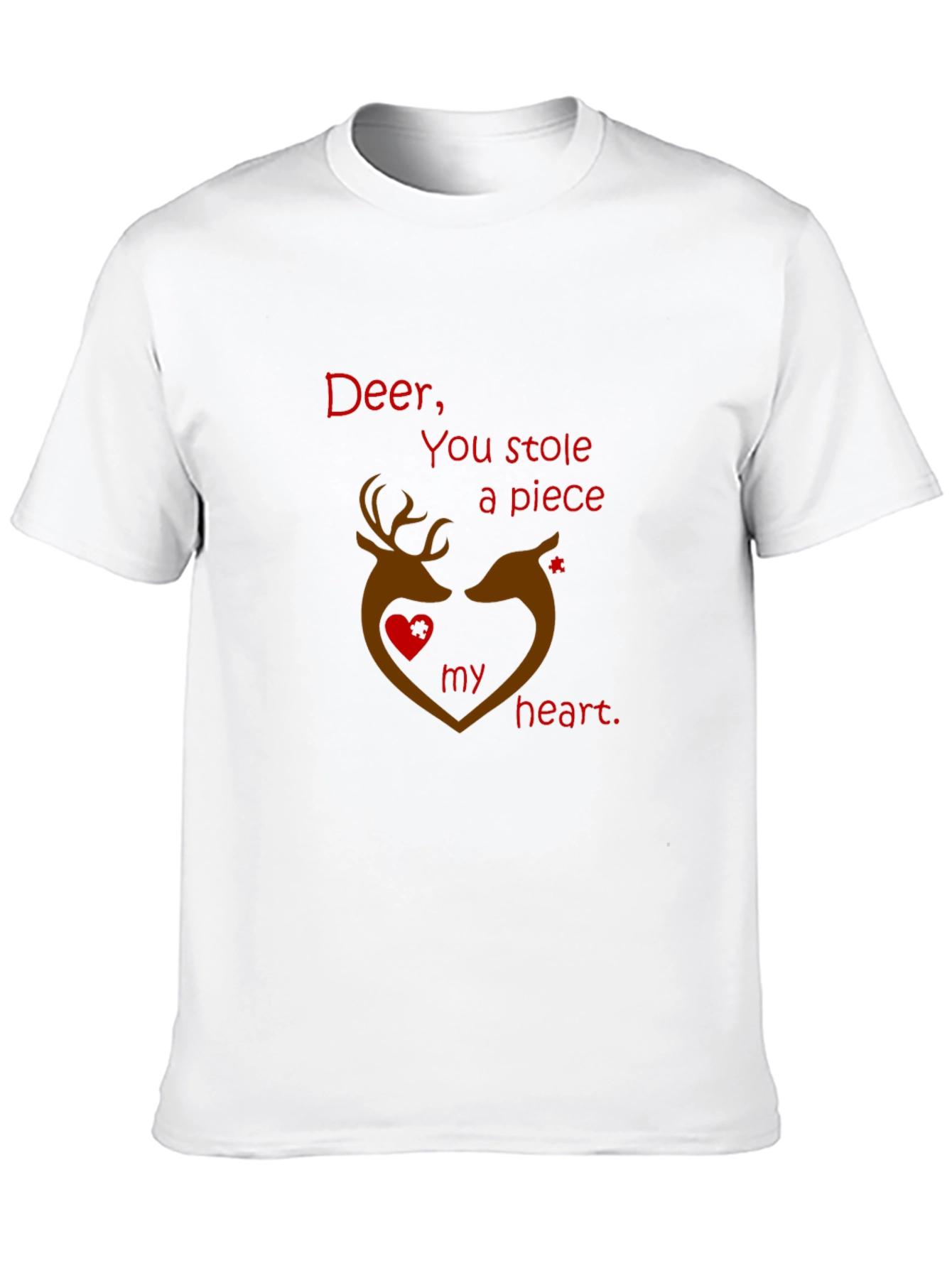 Deer Heart T-Shirt - Romantic Graphic Tee