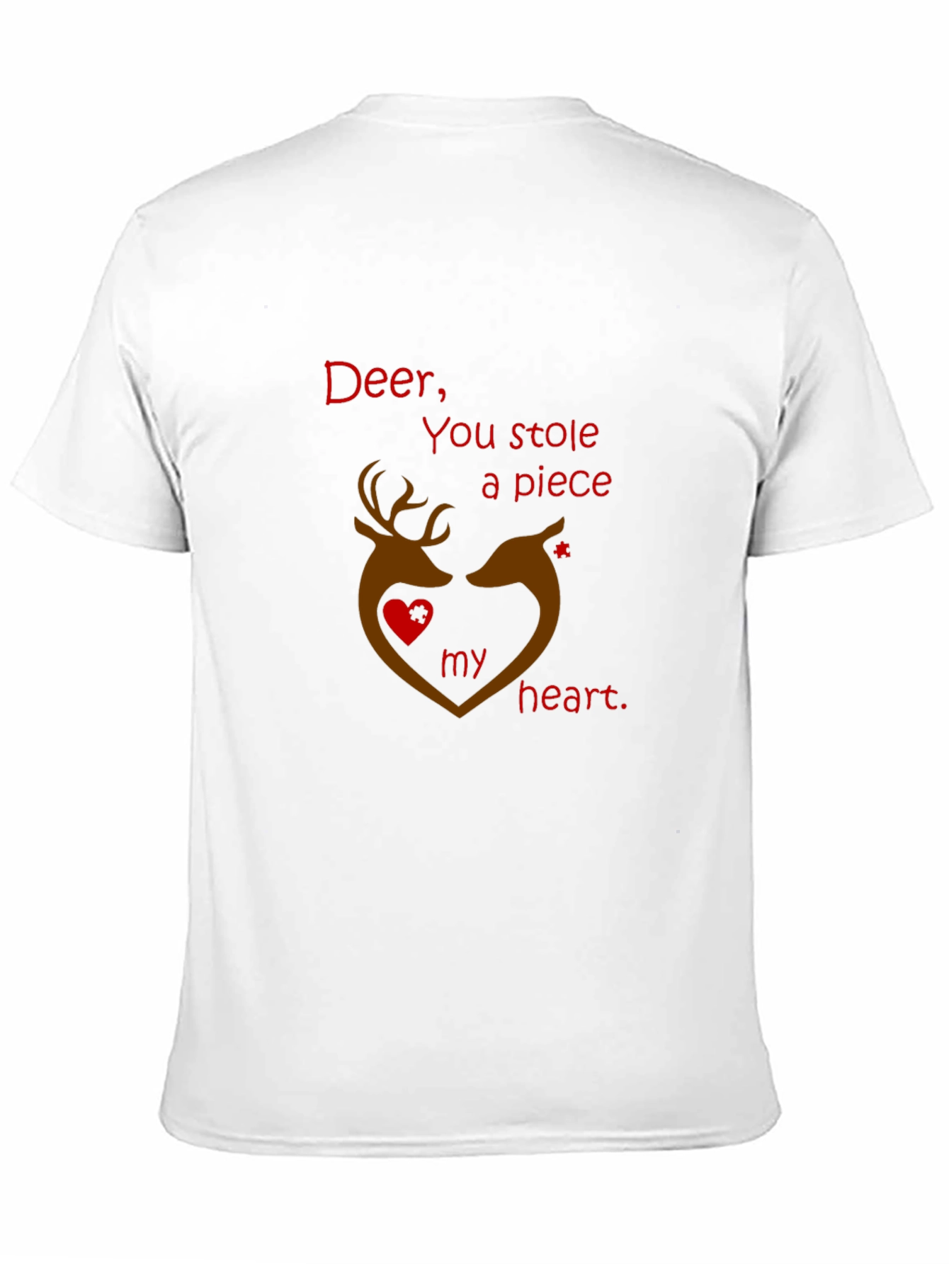 Deer Heart T-Shirt - Romantic Graphic Tee