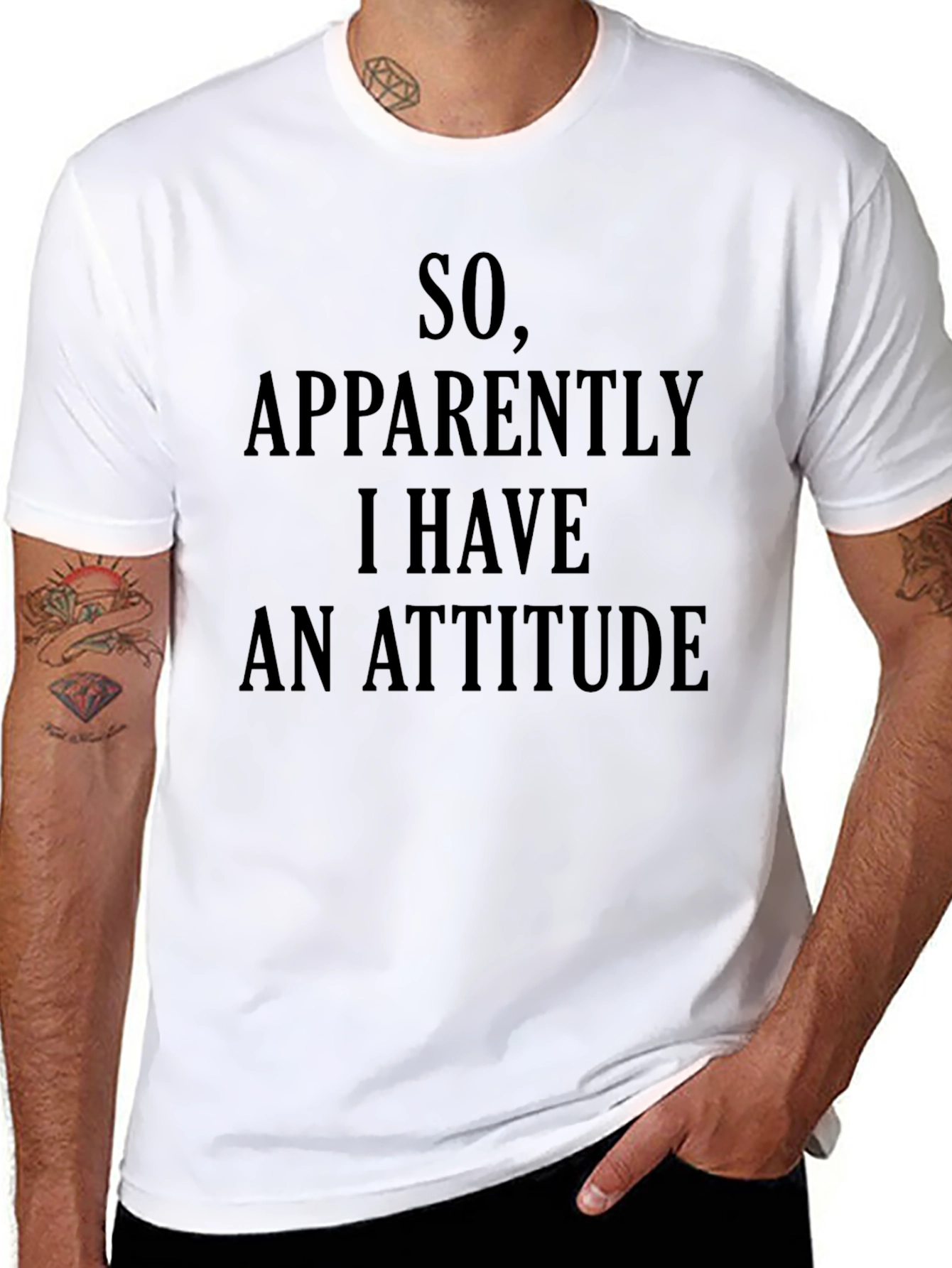 Funny Attitude Graphic T-Shirt - Black