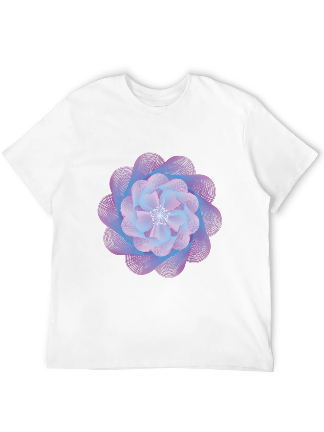 Abstract Floral Graphic Print Black T-Shirt