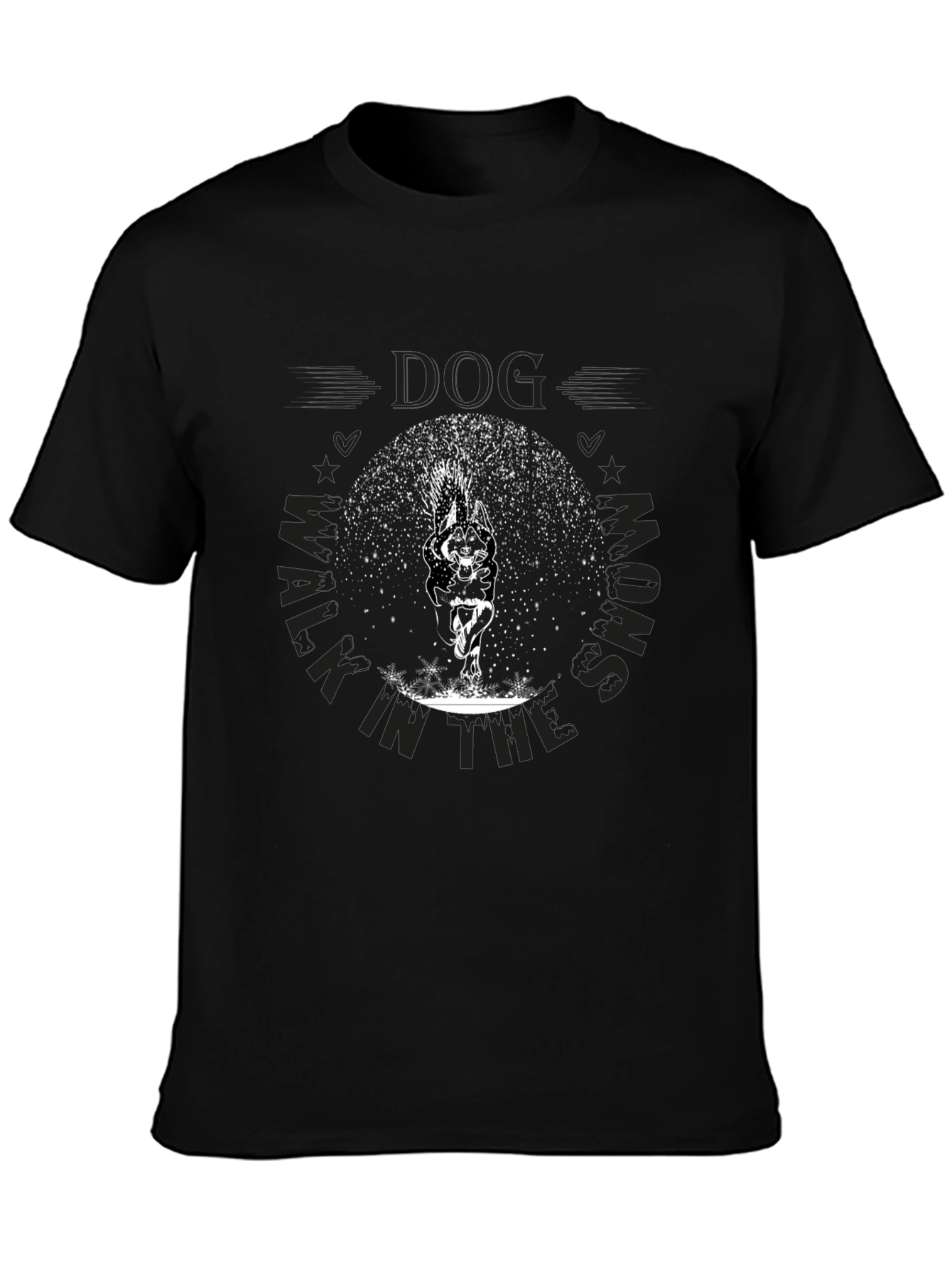 Dog Walk in Snow Graphic Tee