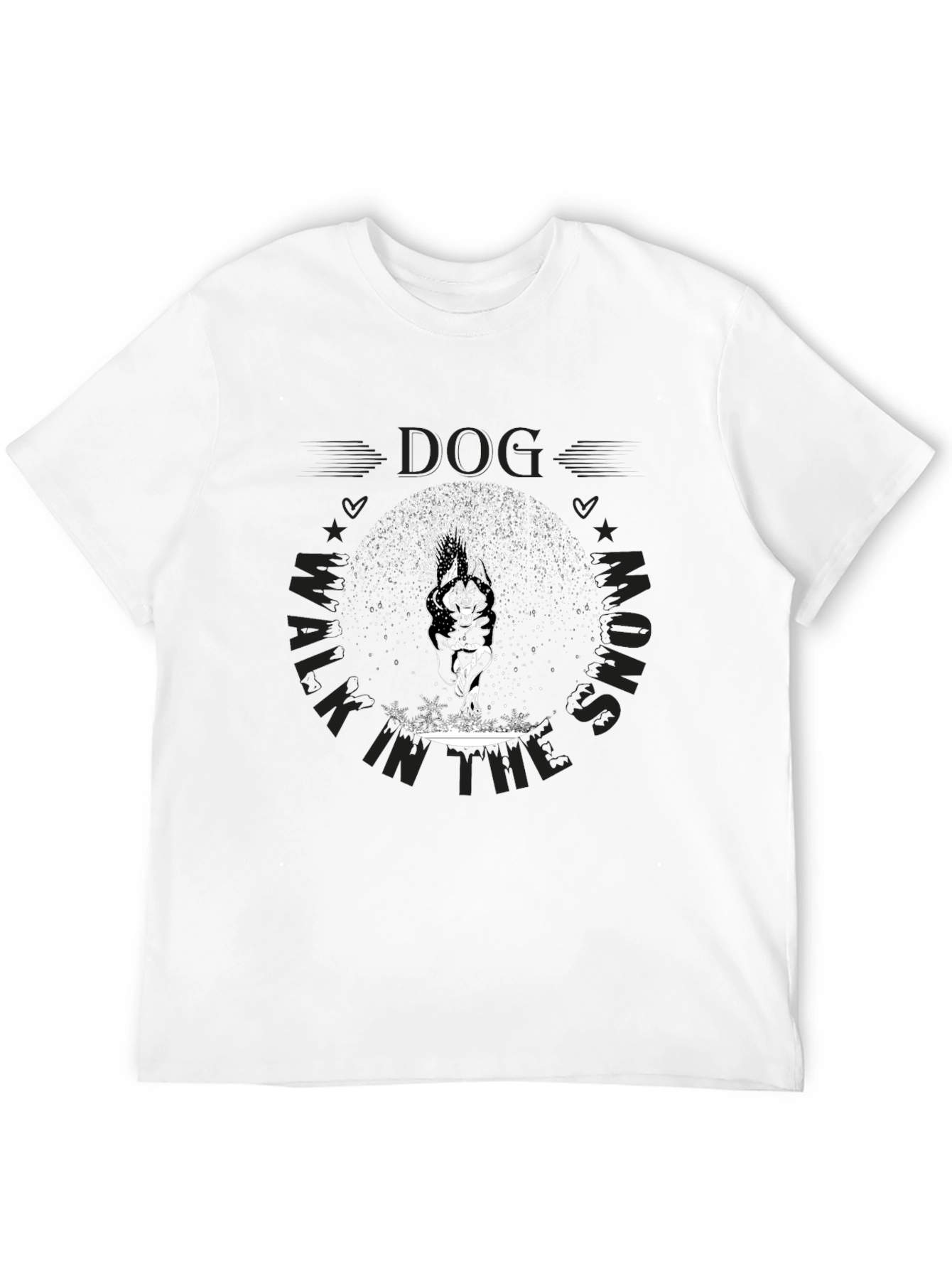 Dog Walk in Snow Graphic Tee