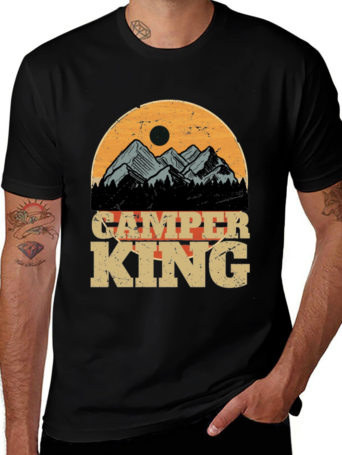 Camper King Graphic Tee - Outdoor Adventure T-Shirt