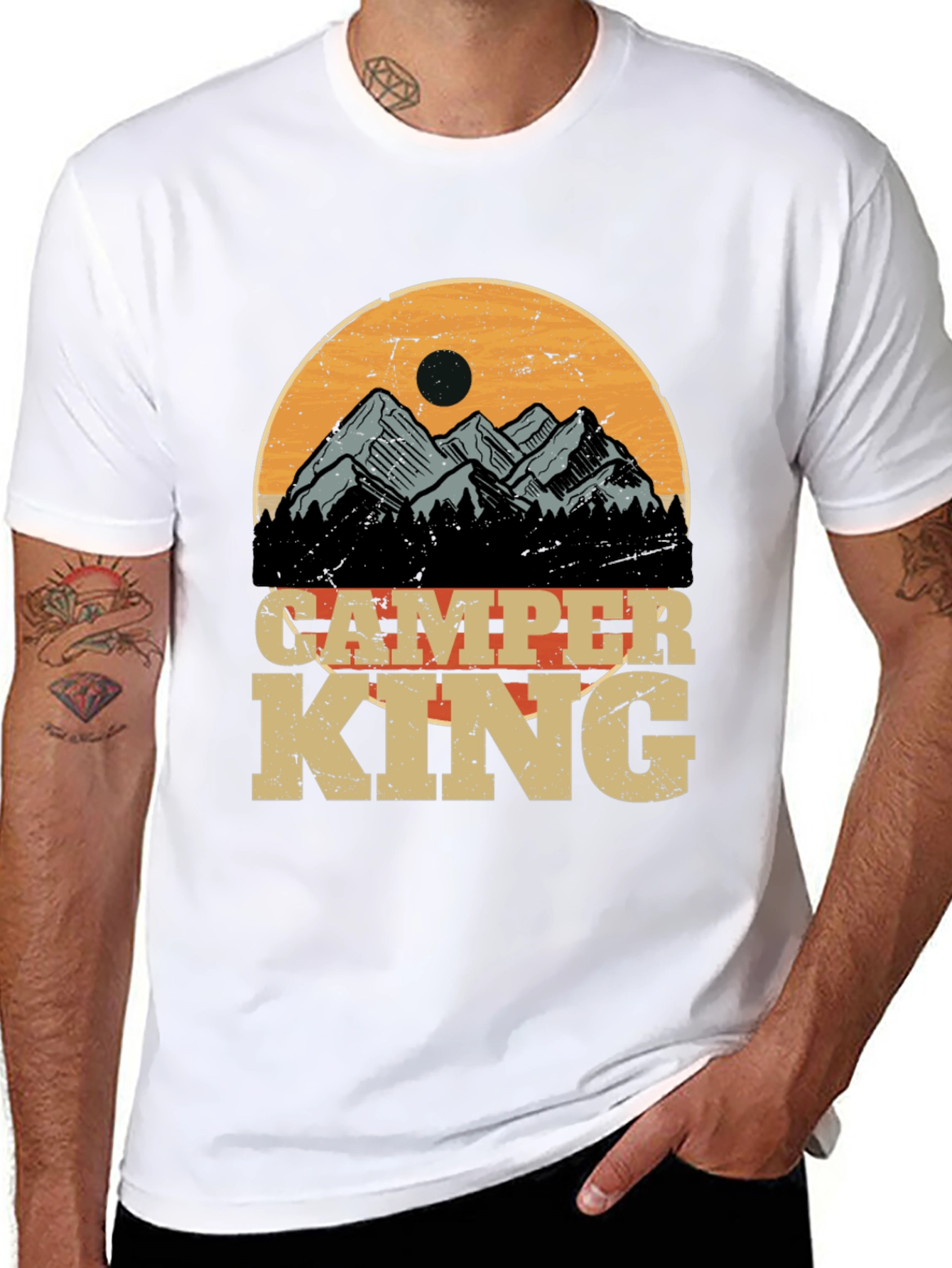 Camper King Graphic Tee - Outdoor Adventure T-Shirt