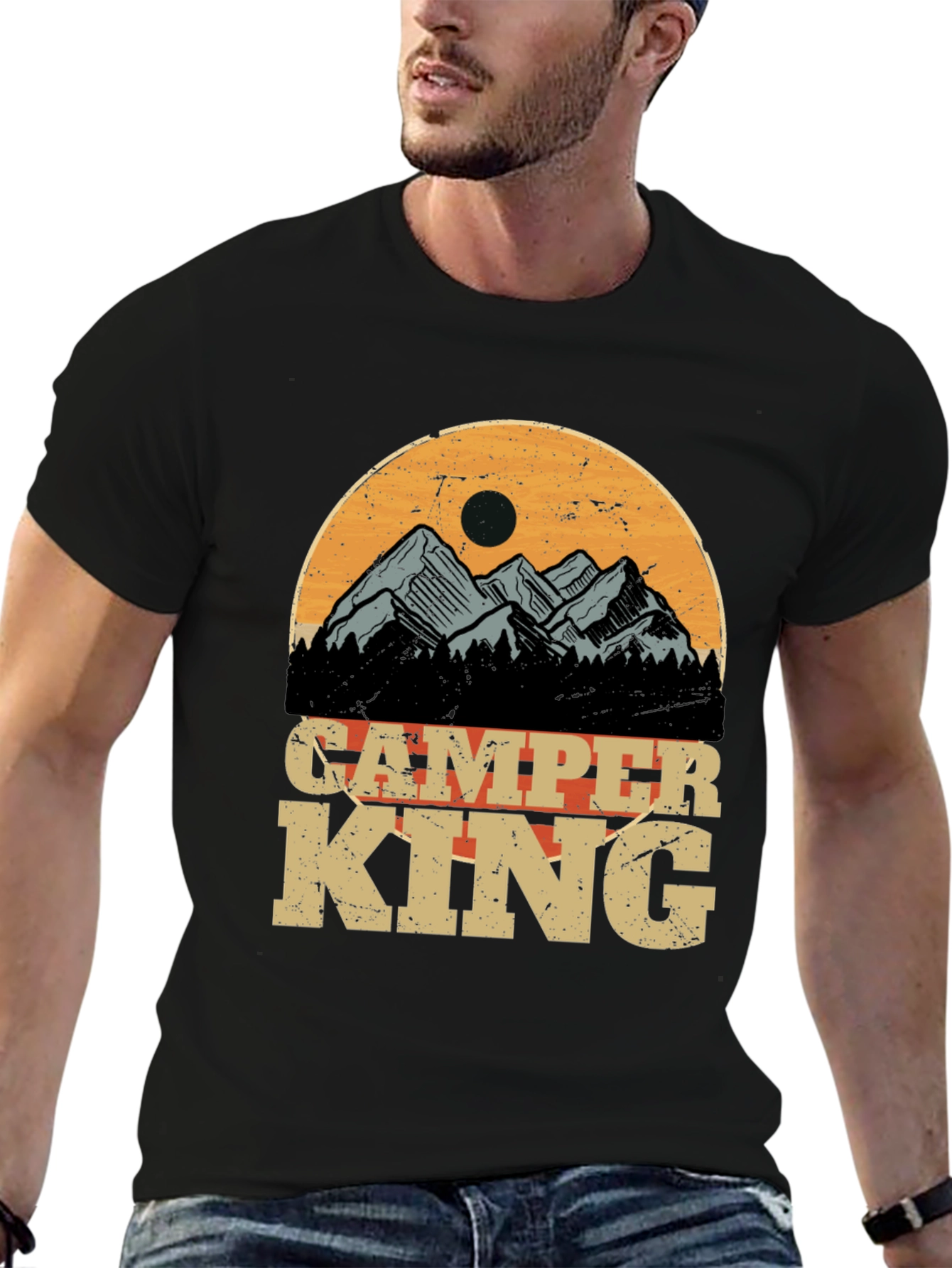 Camper King Graphic Tee - Outdoor Adventure T-Shirt