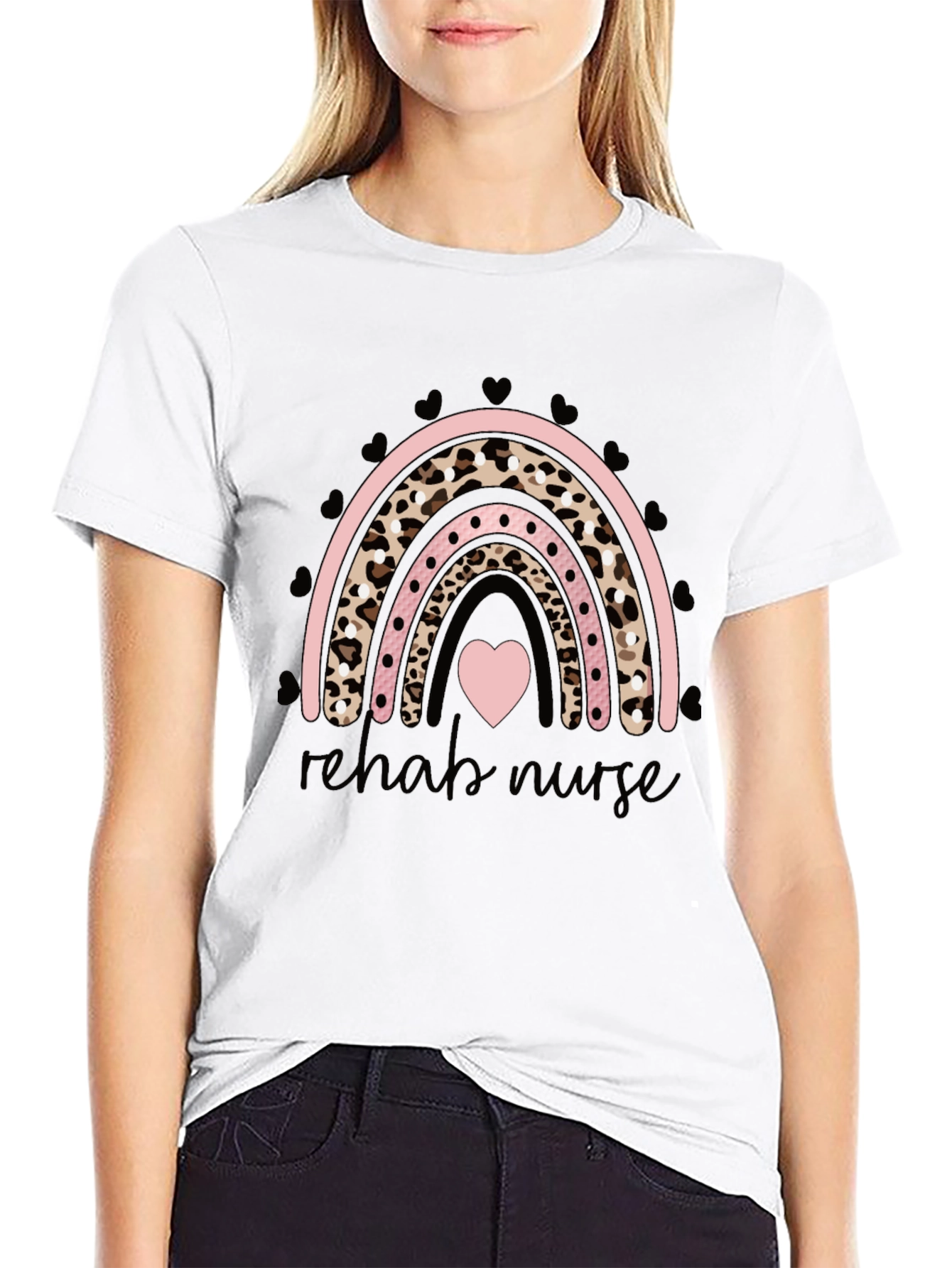 Rehab Nurse Rainbow Graphic T-Shirt