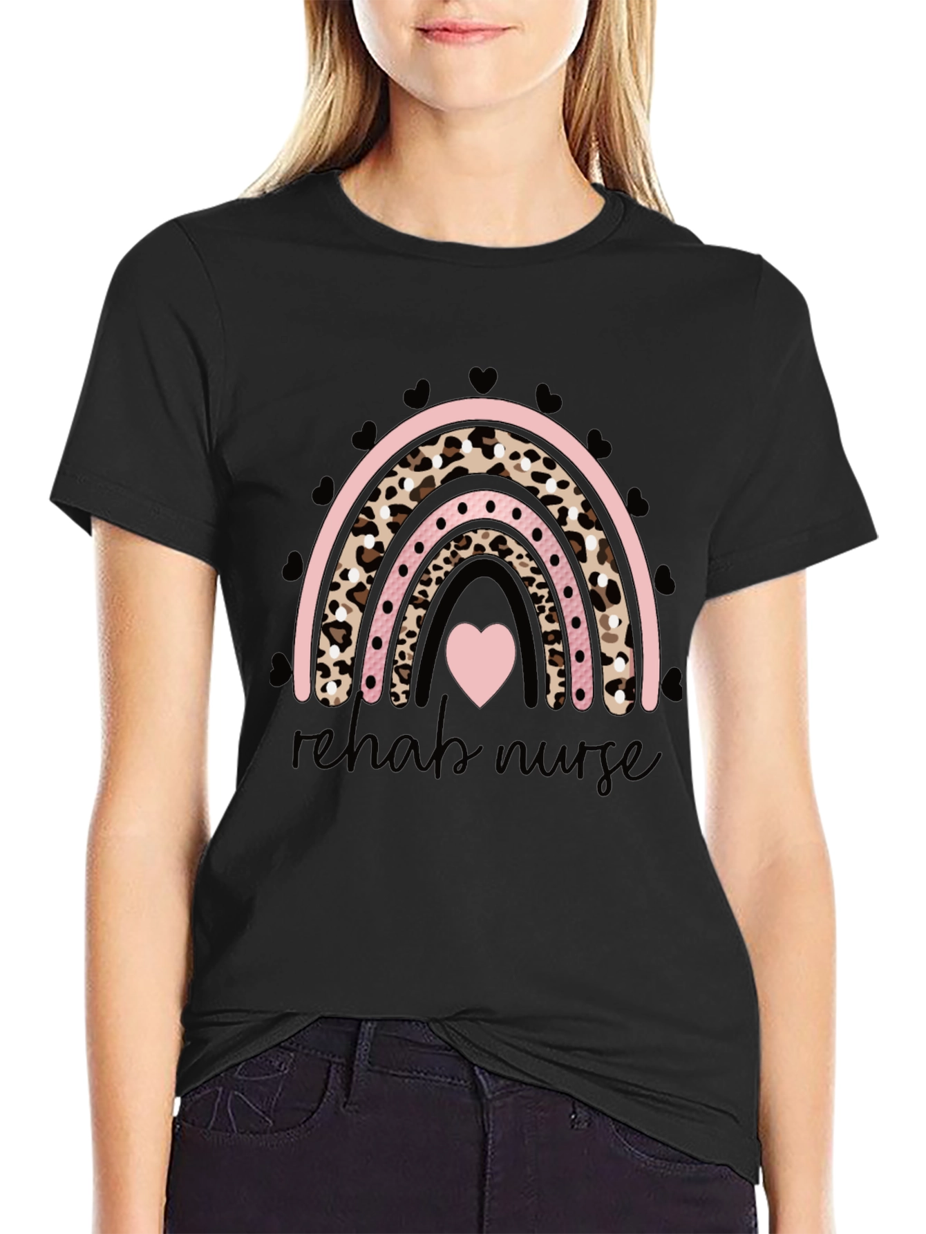 Rehab Nurse Rainbow Graphic T-Shirt
