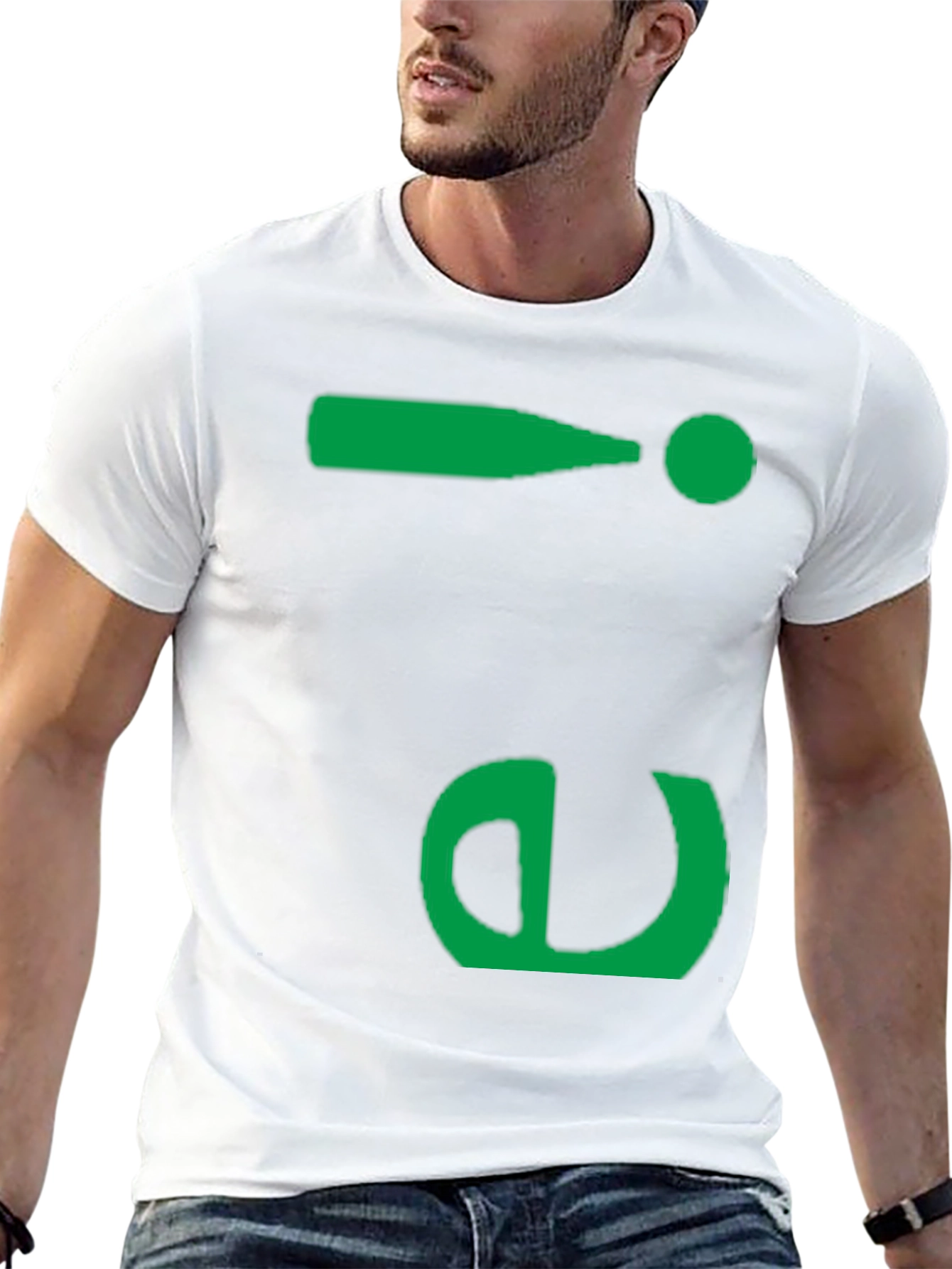 Fun Green Symbol Black T-Shirt