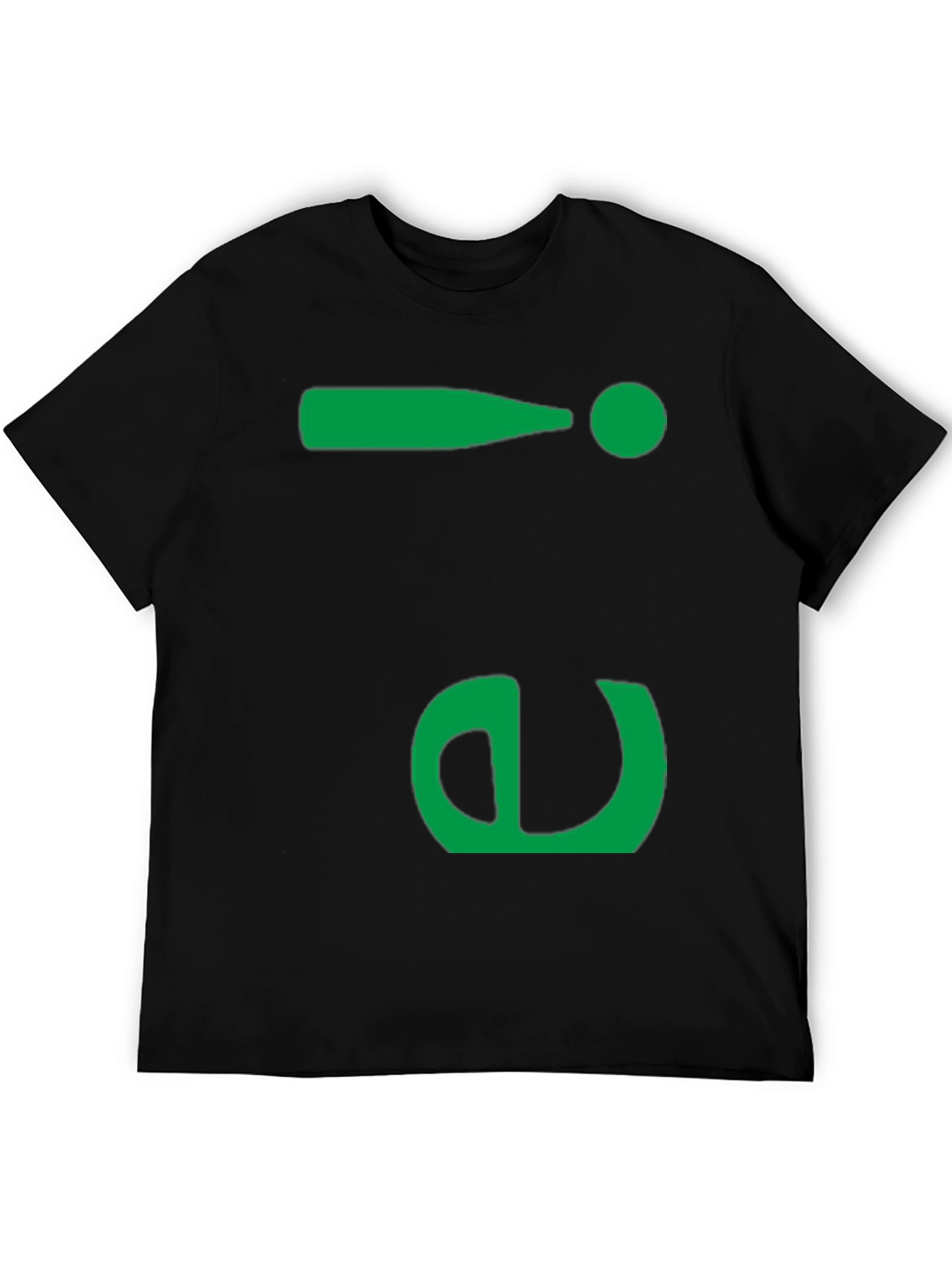 Fun Green Symbol Black T-Shirt