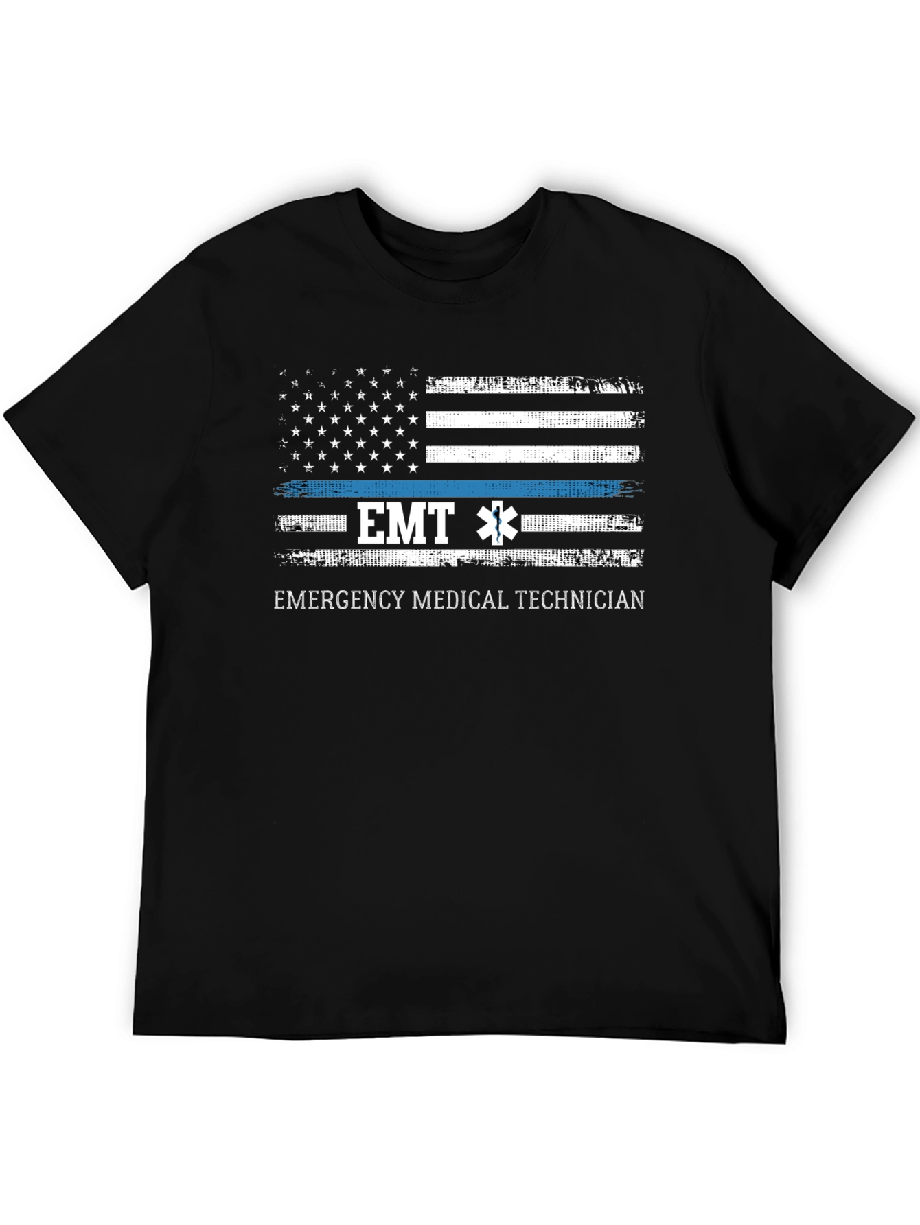 EMT Emergency Medical Technician American Flag T-Shirt