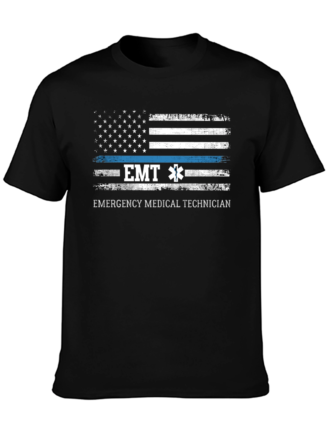 EMT Emergency Medical Technician American Flag T-Shirt