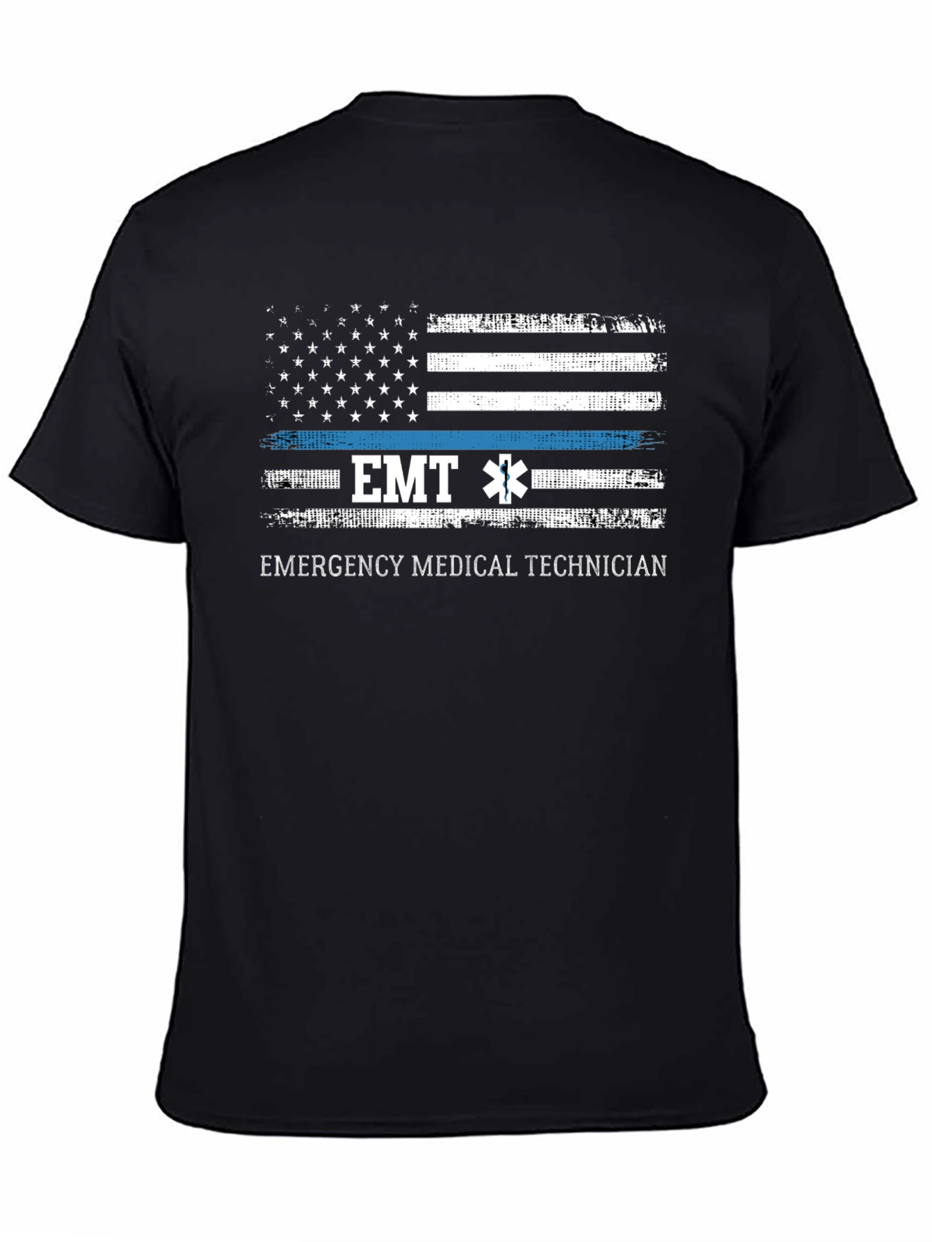 EMT Emergency Medical Technician American Flag T-Shirt