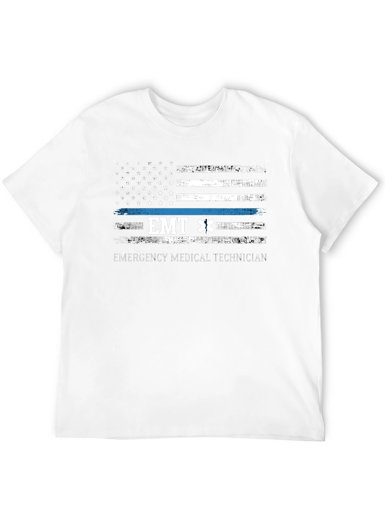 EMT Emergency Medical Technician American Flag T-Shirt