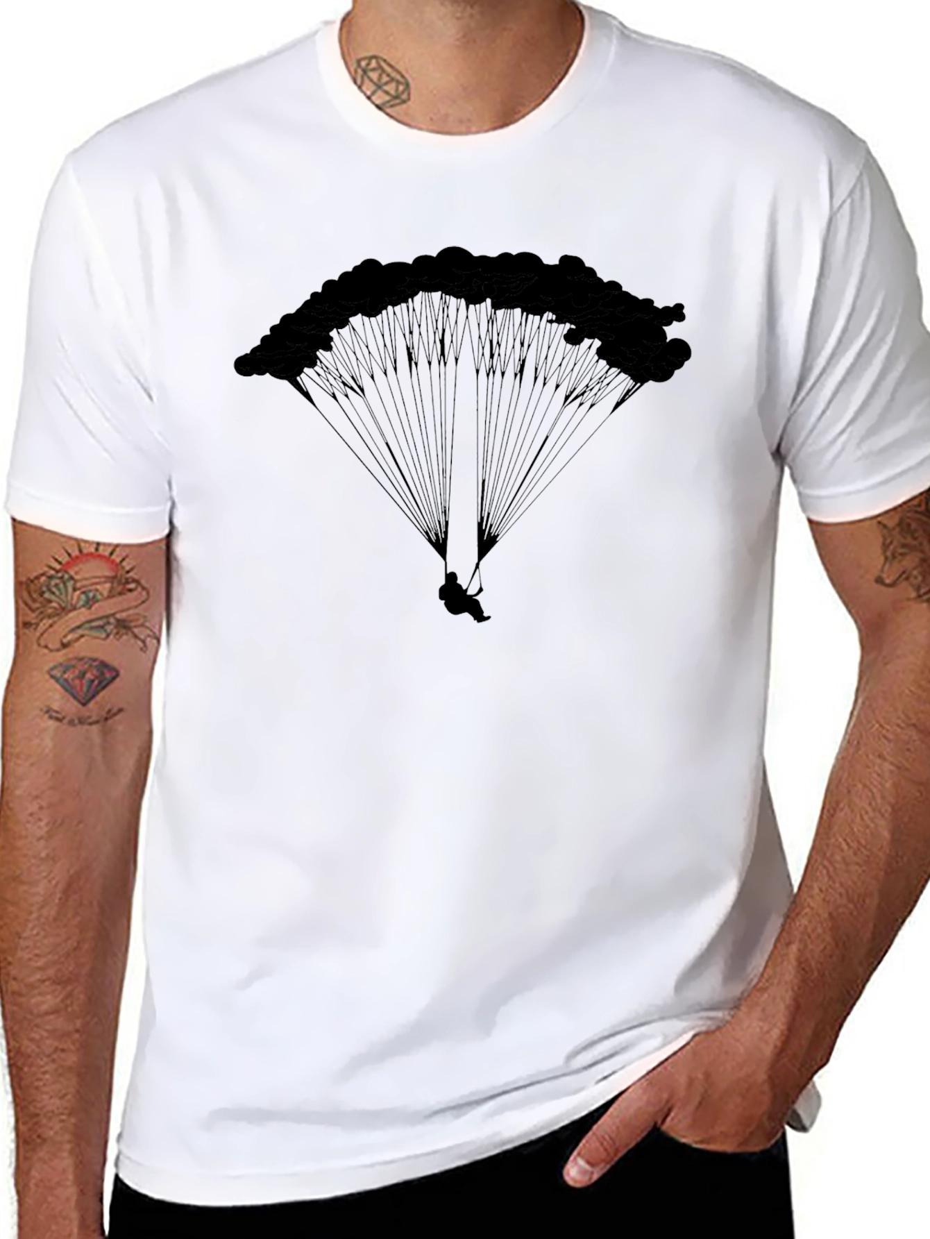 Skydiving Silhouette T-Shirt - Adventure Apparel