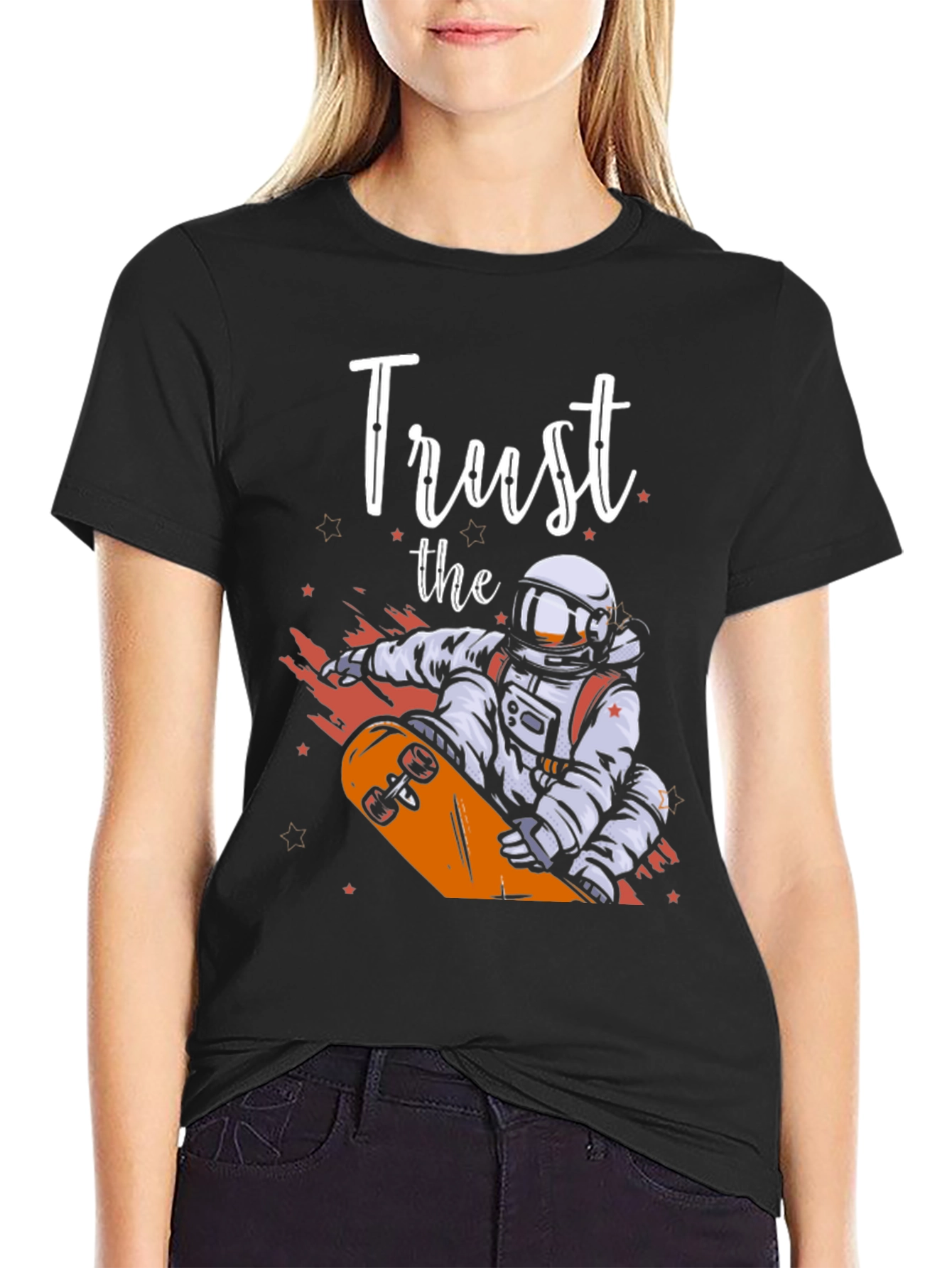 Trust The Astronaut Skateboarder Graphic Tee