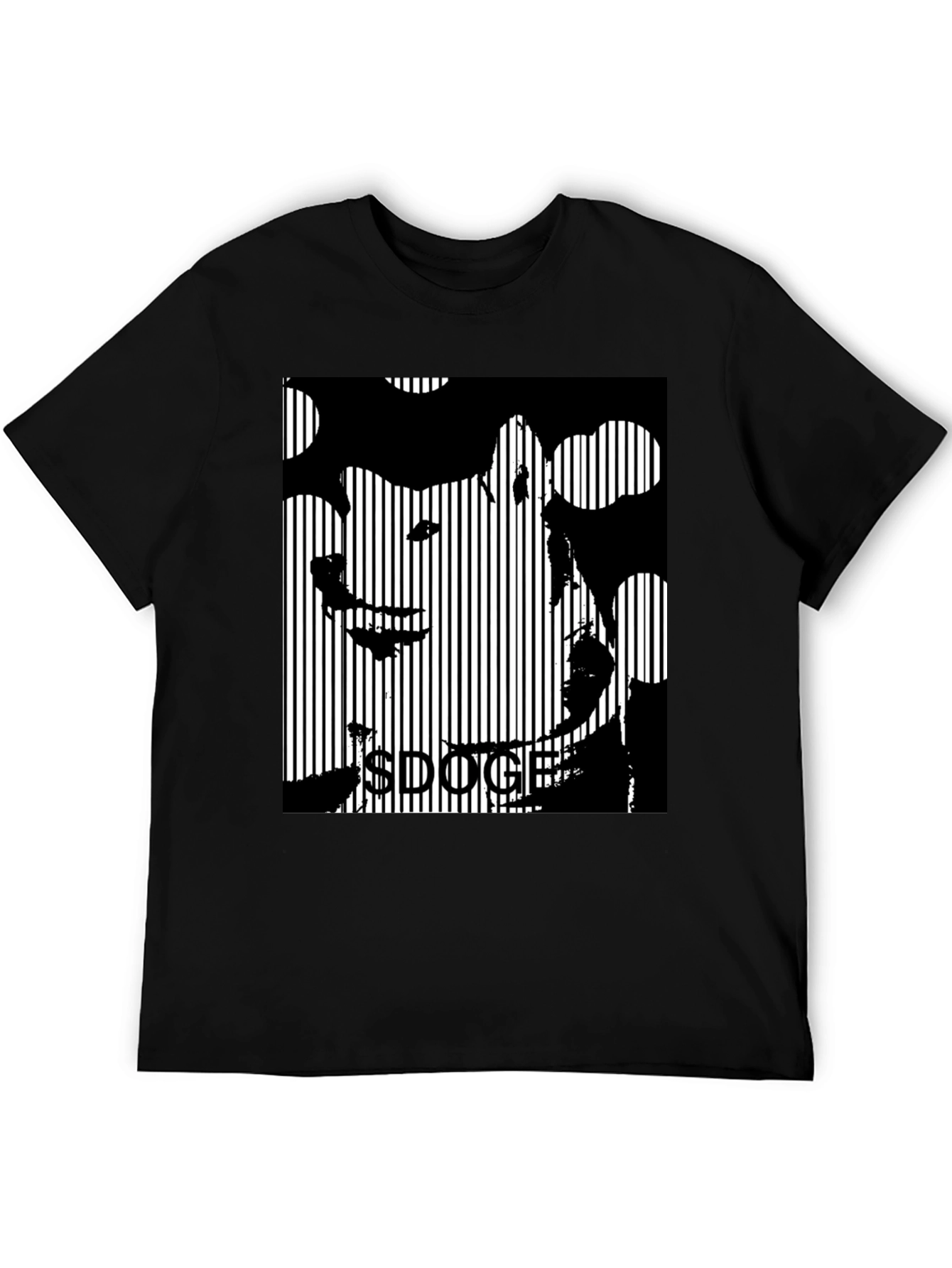 Doge Vertical Stripe Graphic Tee