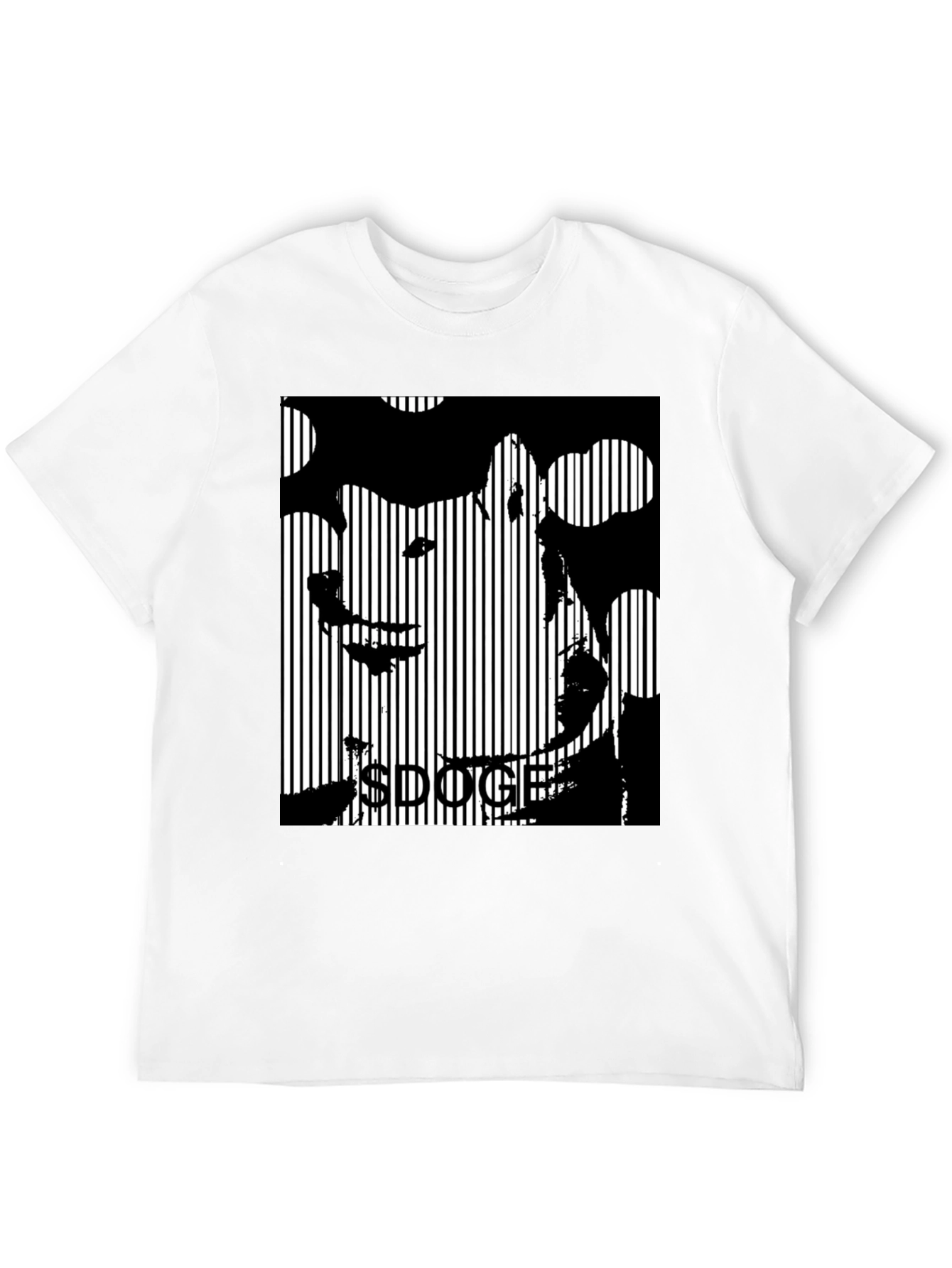 Doge Vertical Stripe Graphic Tee